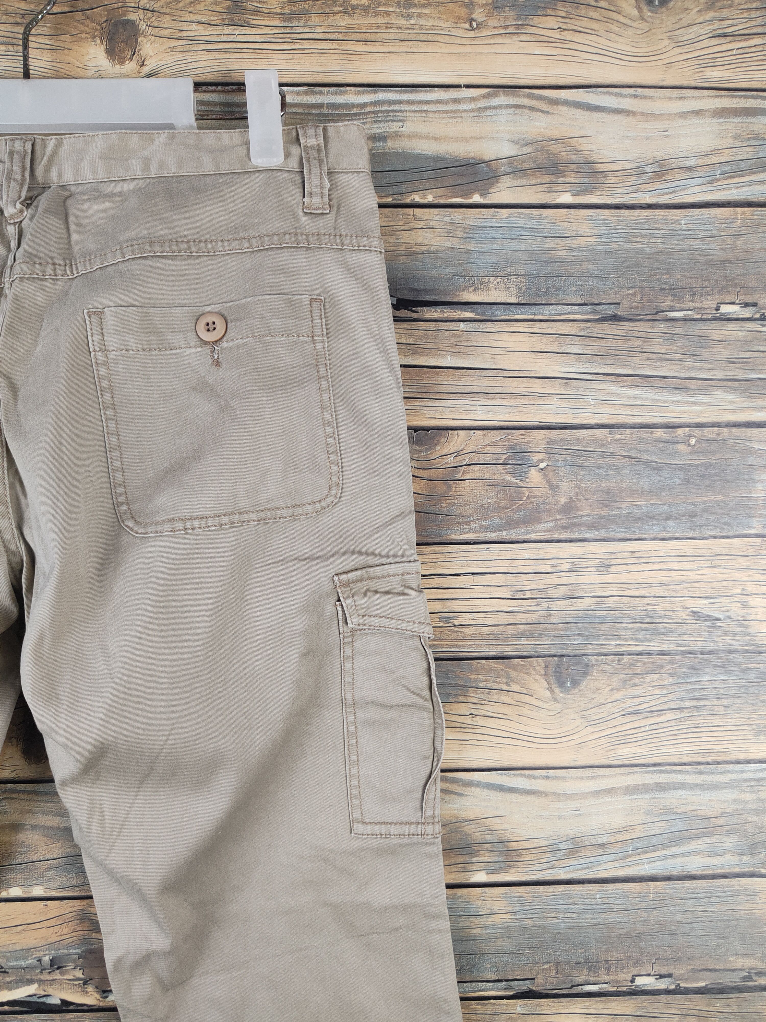Global Work DL Shuca Global Work Beige Multipocket Cargo Pants #1375 Size 32" / US 10 / IT 46 - 10 Thumbnail