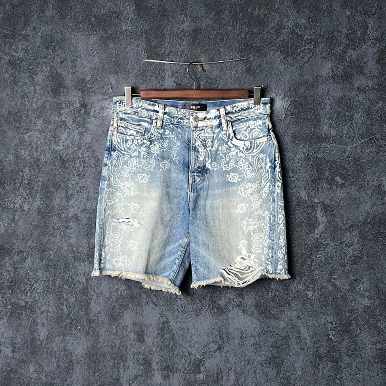 Amiri Amiri Blue cotton denim shorts Size US 30 / EU 46 - 1 Thumbnail