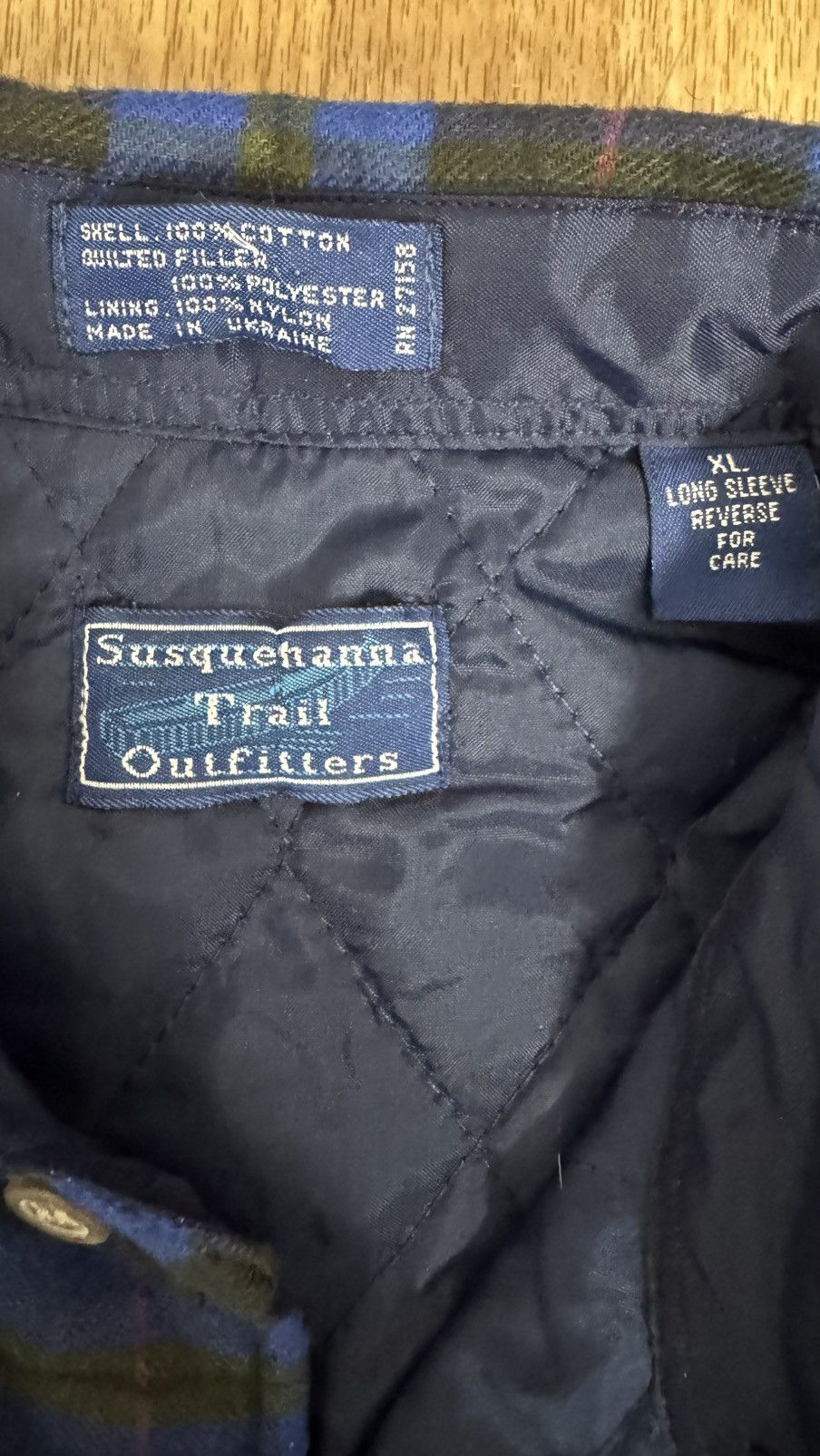 Designer × Vintage Vintage Black and Blue Plaid Quilted Flannel Shirt Jacket Size US XL / EU 56 / 4 - 3 Thumbnail