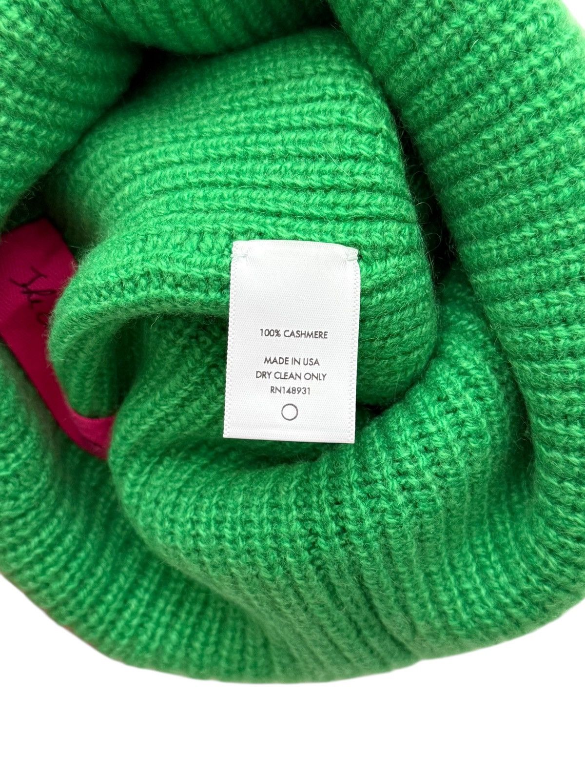 The Elder Statesman 100% Cashmere Gecko Green Beanie Size ONE SIZE - 7 Thumbnail