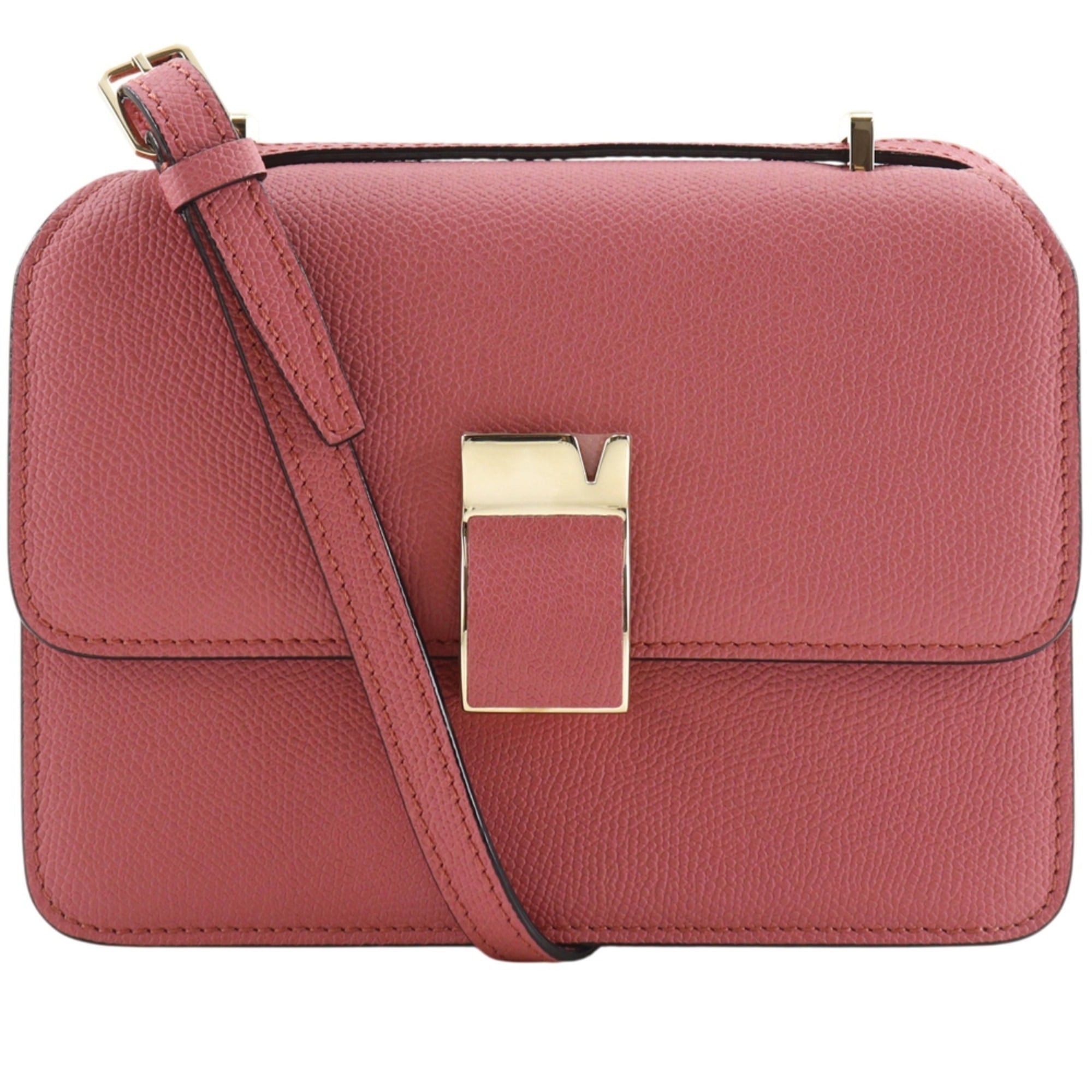 Valextra Valextra Noro Small Shoulder Bag, Leather, Pink, N568253, Flap, Women's Size ONE SIZE - 1 Thumbnail