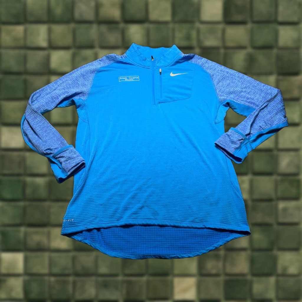 Nike Nike Therma Element Sphere Jacket 1/2 Zip Mens XL Blue Dri Fit Running 857829 Size US XL / EU 56 / 4 - 1 Thumbnail
