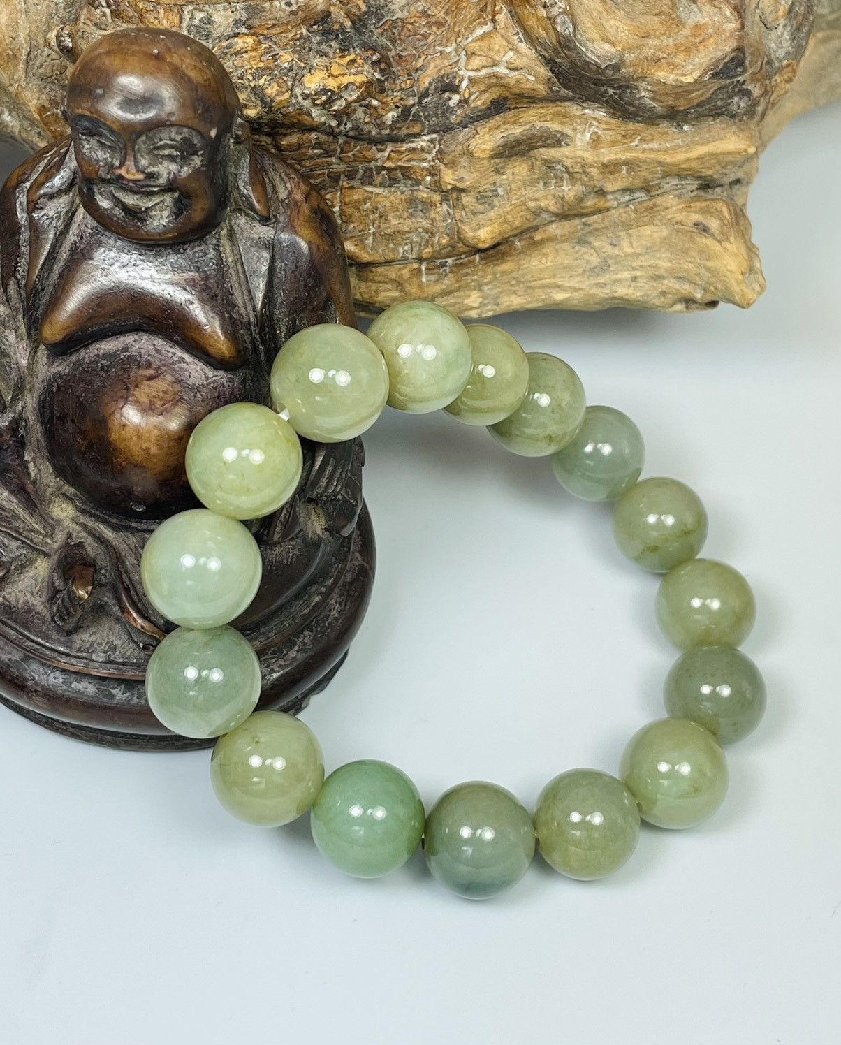 Other Icy translucent Untreated Jadeite Jade Beaded Bracelet Size ONE SIZE - 2 Thumbnail