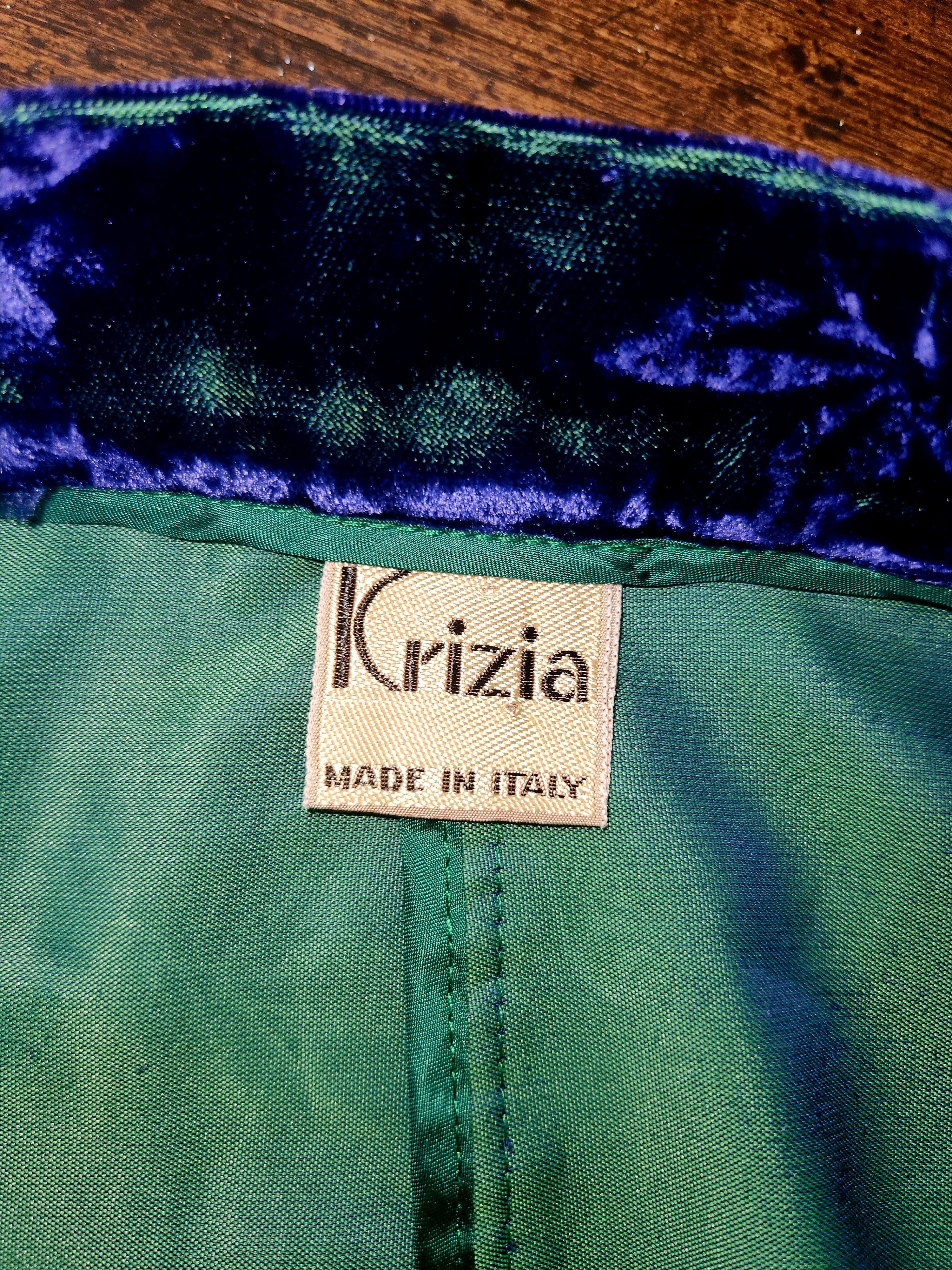 Krizia Vintage Krizia Crushed Velvet Skirt Size 40" / US 18 - 2 Thumbnail