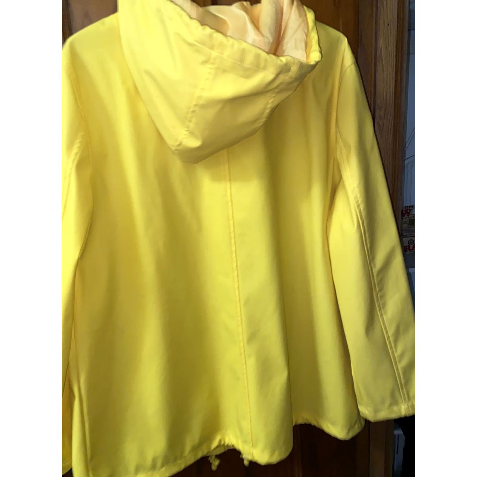 New Look Womens New Look Yellow Hooded Coat Rain Coat With Hood Size L Color Yellow Banana Color Raincoat 12 Women Size L / US 10 / IT 46 - 3 Thumbnail