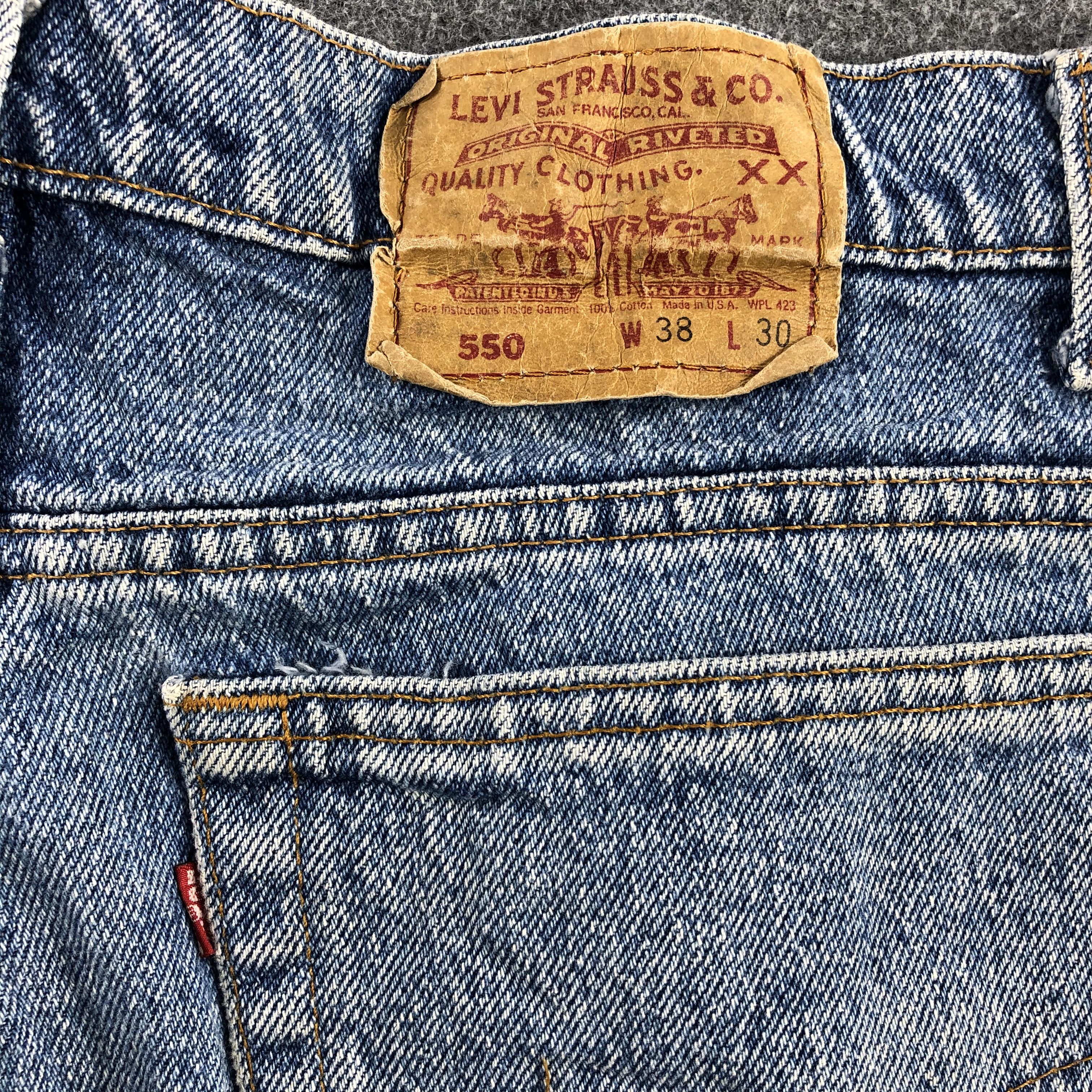 Levi's Vintage Levis 550 Jeans Light Washed Denim-J1034 Size US 36 / EU 52 - 5 Thumbnail