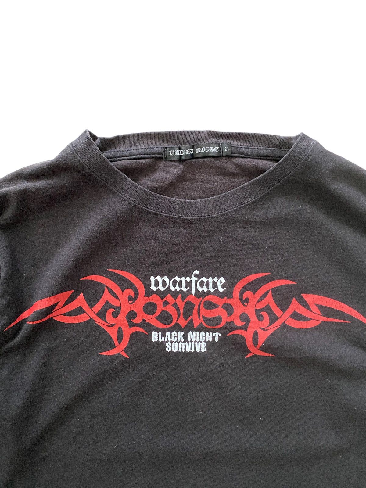 Hysteric Glamour × Seditionaries × Vintage Vintage BLACK NIGHT SURVIVE PUNK Sleeve Shirt nice design Size US L / EU 52-54 / 3 - 9 Thumbnail