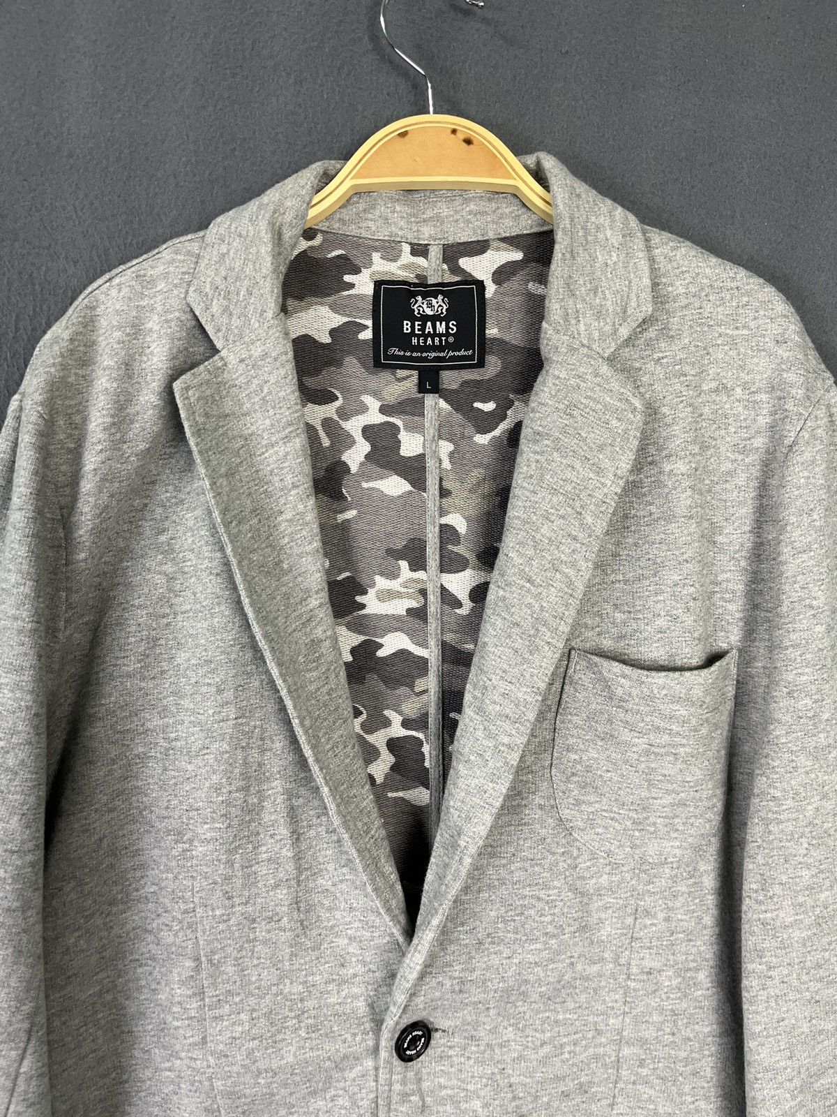 Beams Plus × Japanese Brand Beams Heart 3/4 Sleeves Cotton Sports Blazer Army Stripes Size M / US 6-8 / IT 42-44 - 3 Thumbnail