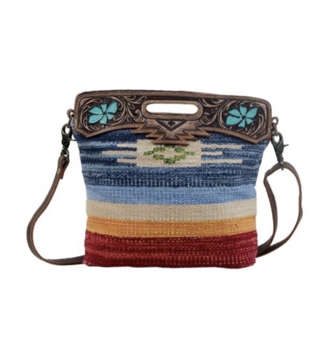 Other MYRA AZURE PETALS HAND-TOOLED BAG Size ONE SIZE - 2 Thumbnail