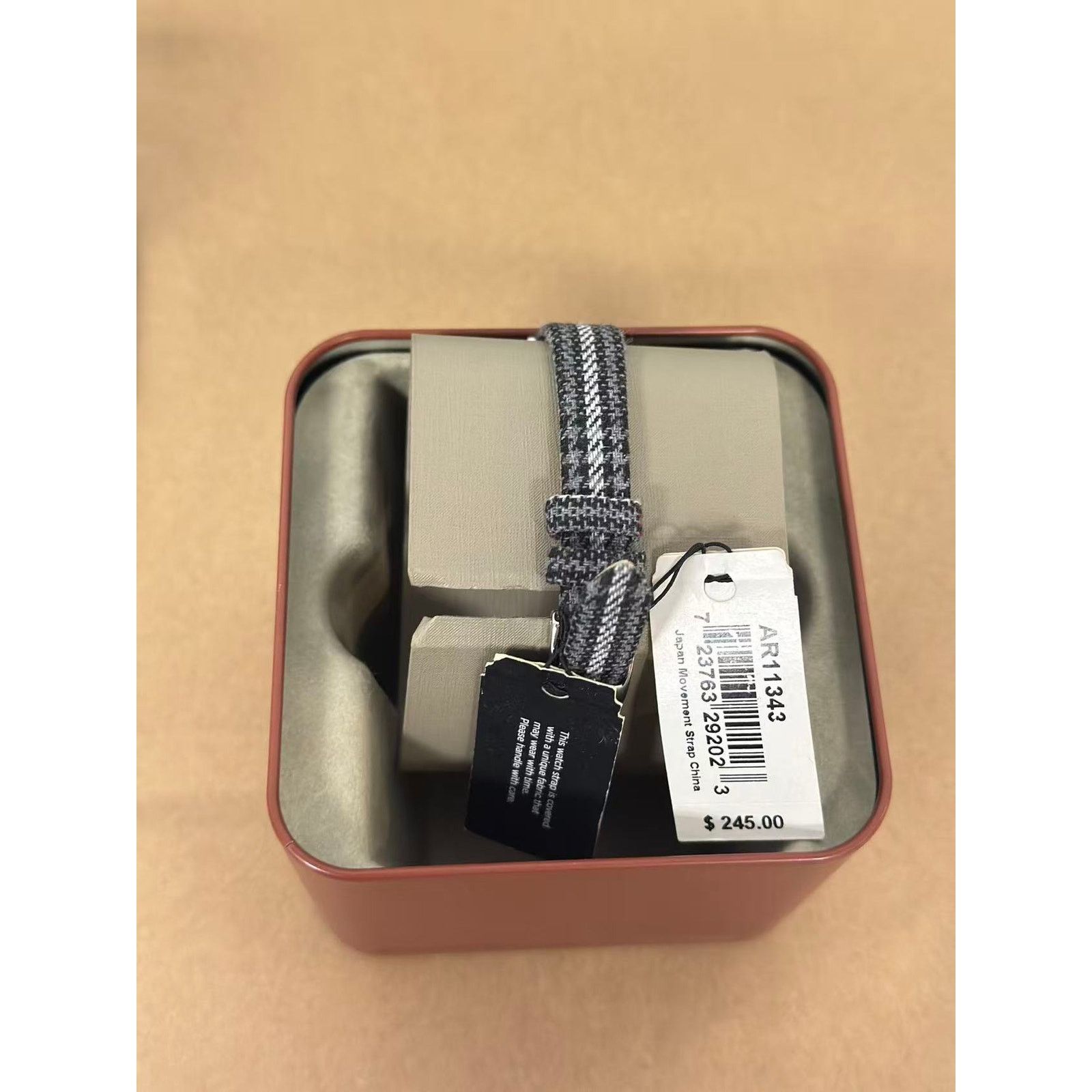 Emporio Armani Emporio Armani AR11343 Two Hand Grey Fabric Band Watch Size 32 - 2 Thumbnail