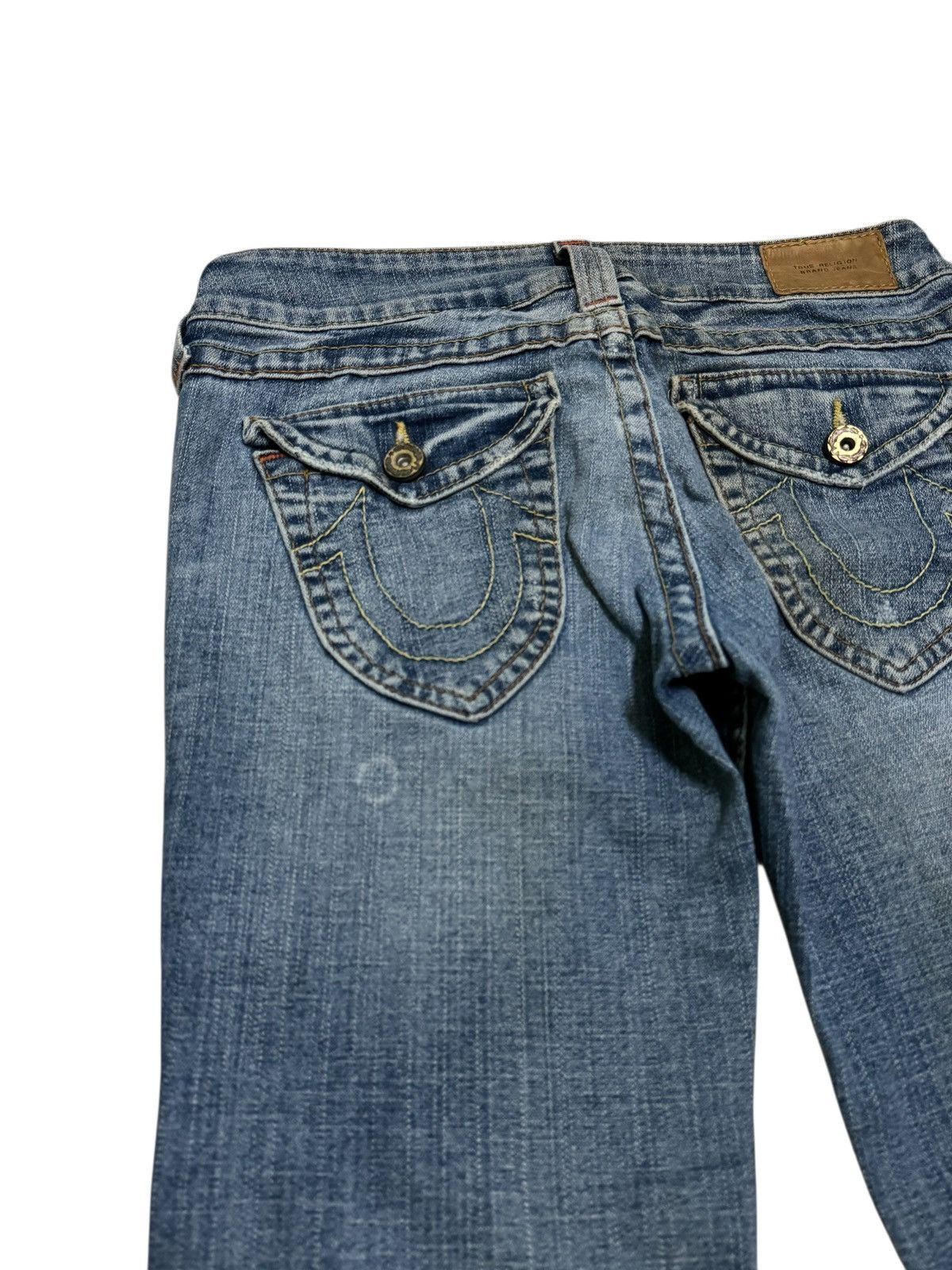 True Religion Y2K True Religion Flared Denim Signature Stitching Size US 29 - 8 Thumbnail