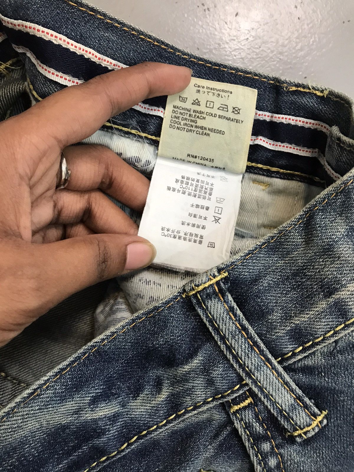 Japanese Brand × Vintage Vintage Evisu inspired crazy diecock denim Size US 30 / EU 46 - 9 Thumbnail