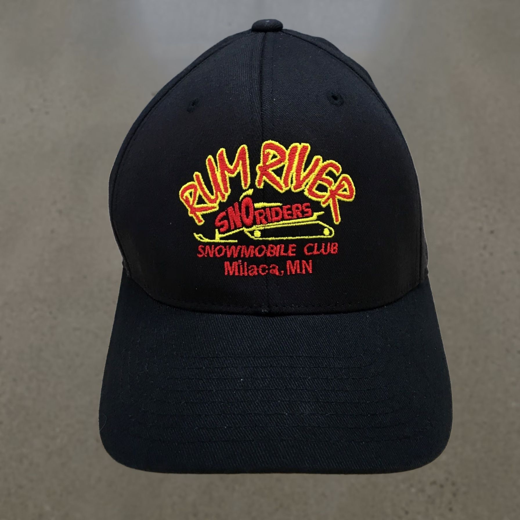 Port Authority Port Authority Baseball Hat Men Black S-M Curved Brim Embroidered Logo Rum River Size ONE SIZE - 1 Thumbnail