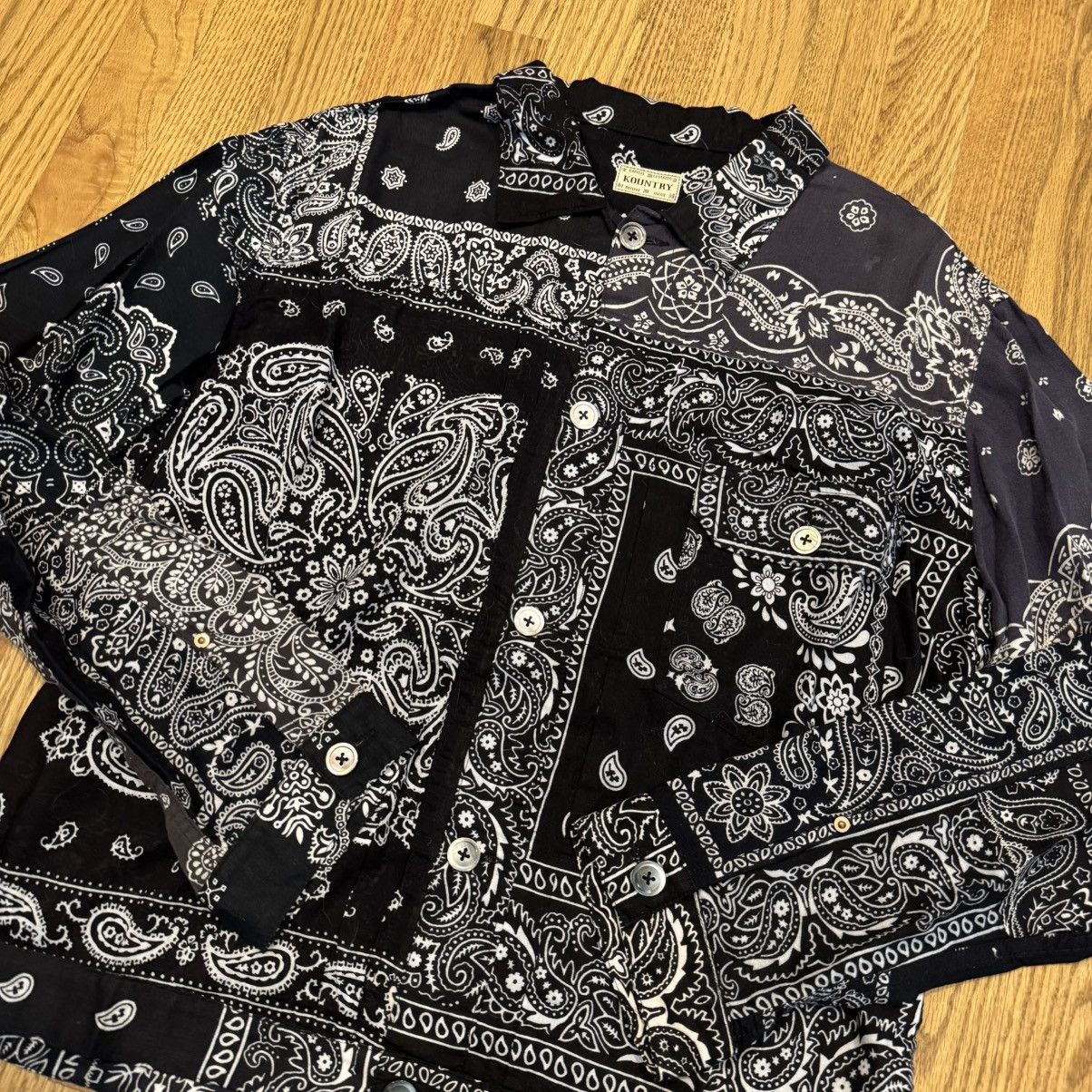 Kapital Kountry RARE 1 of 1 Kapital Kountry Bandana Patchwork Shirt Jacket Size US L / EU 52-54 / 3 - 1 Thumbnail