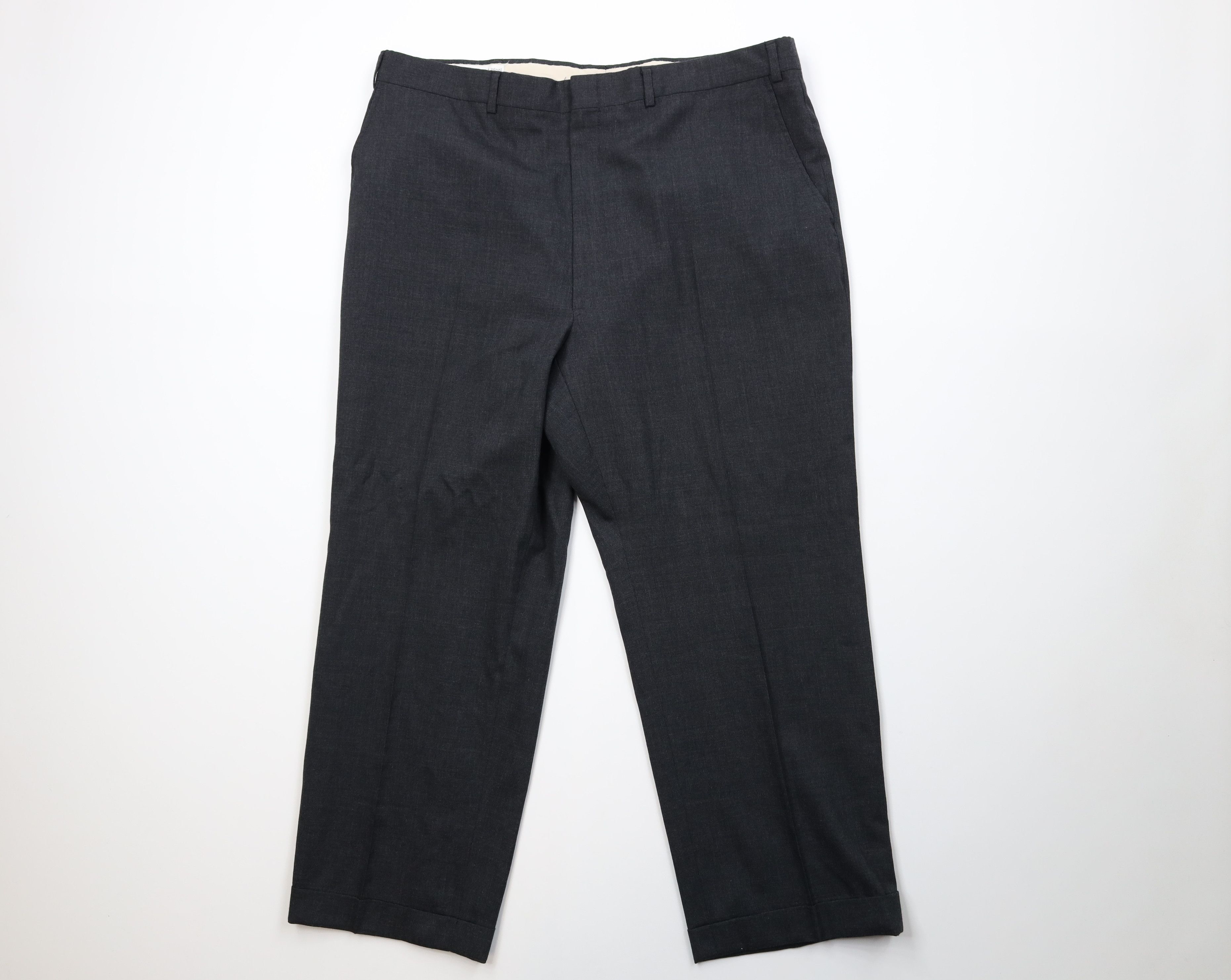 Vintage Vintage 90s Streetwear Wool Wide Leg Chino Pants Gray USA Size US 38 / EU 54 - 1 Thumbnail