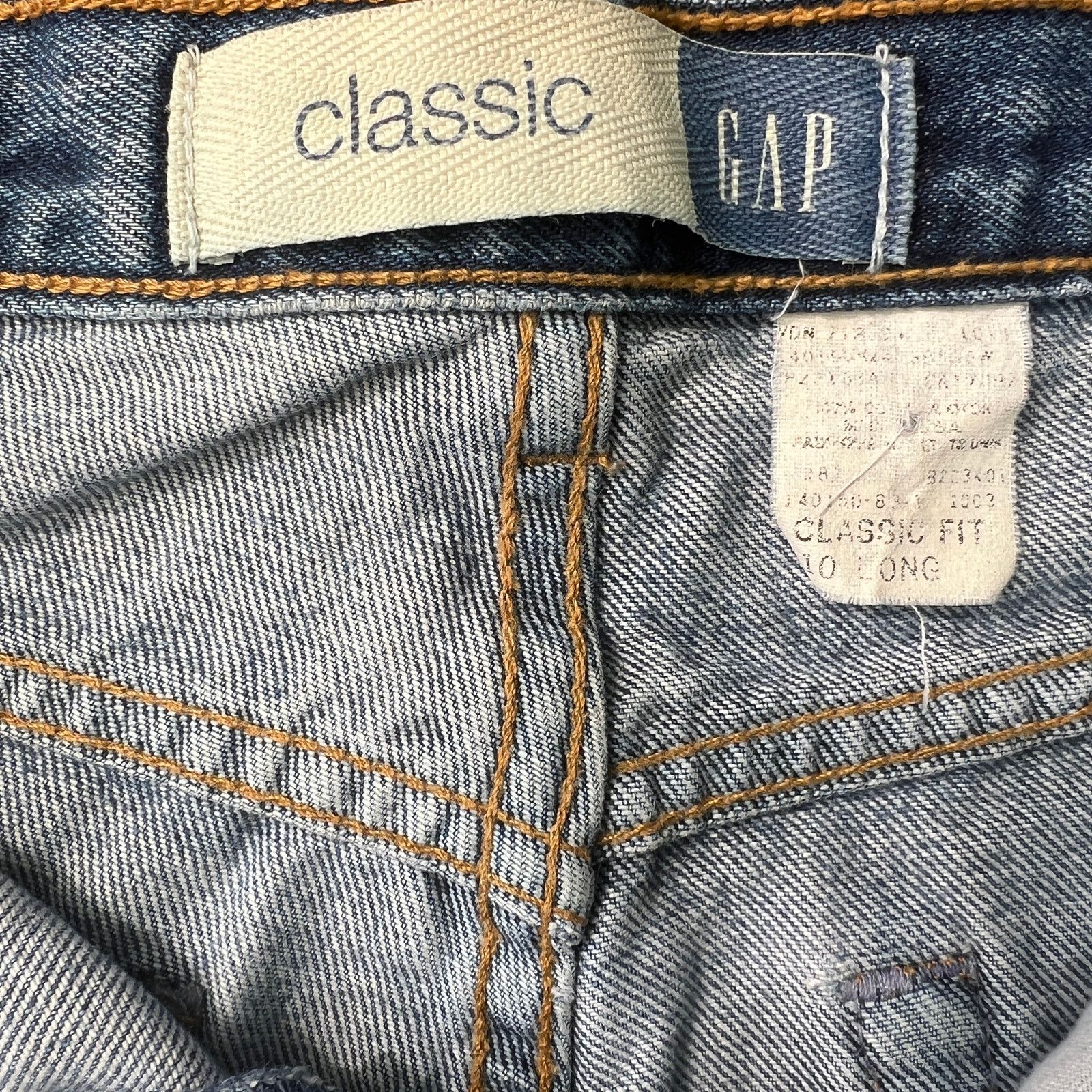 Gap GAP Vintage Classic Fit High Rise Straight Jeans 10L Blue Size 32" / US 10 / IT 46 - 8 Thumbnail