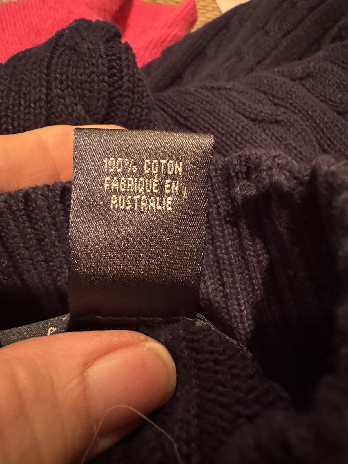 Polo Ralph Lauren Vintage Ralph Lauren Navy Crest Mock Knit Sweater Australia Size L / US 10 / IT 46 - 7 Thumbnail