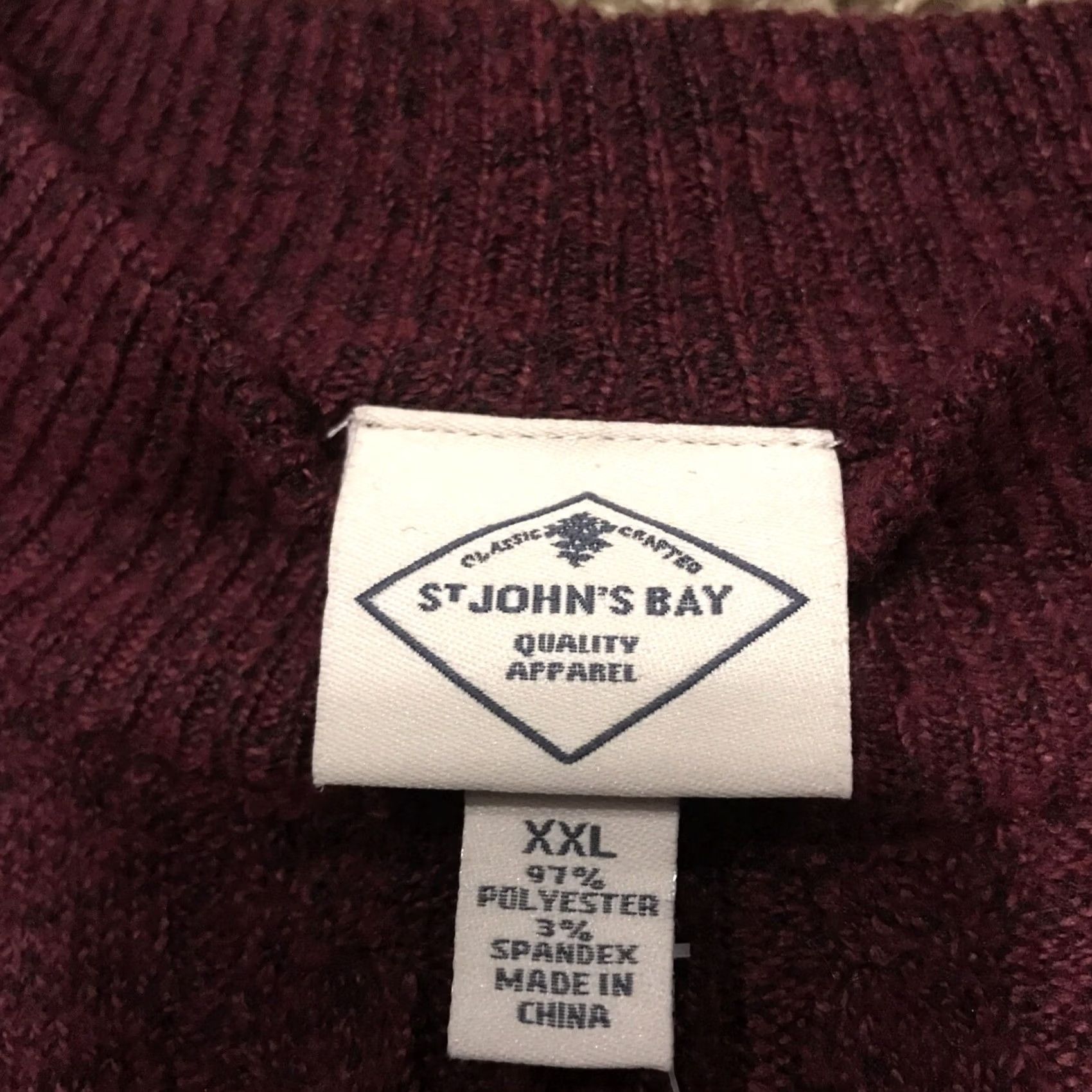 Vintage St. Johns Bay Shirt? 2XL Red Pullover Sweater Womens Knit Mock Neck Long Sleeve Polyester Blend NWT B6 Size XL / US 12-14 / IT 48-50 - 2 Thumbnail