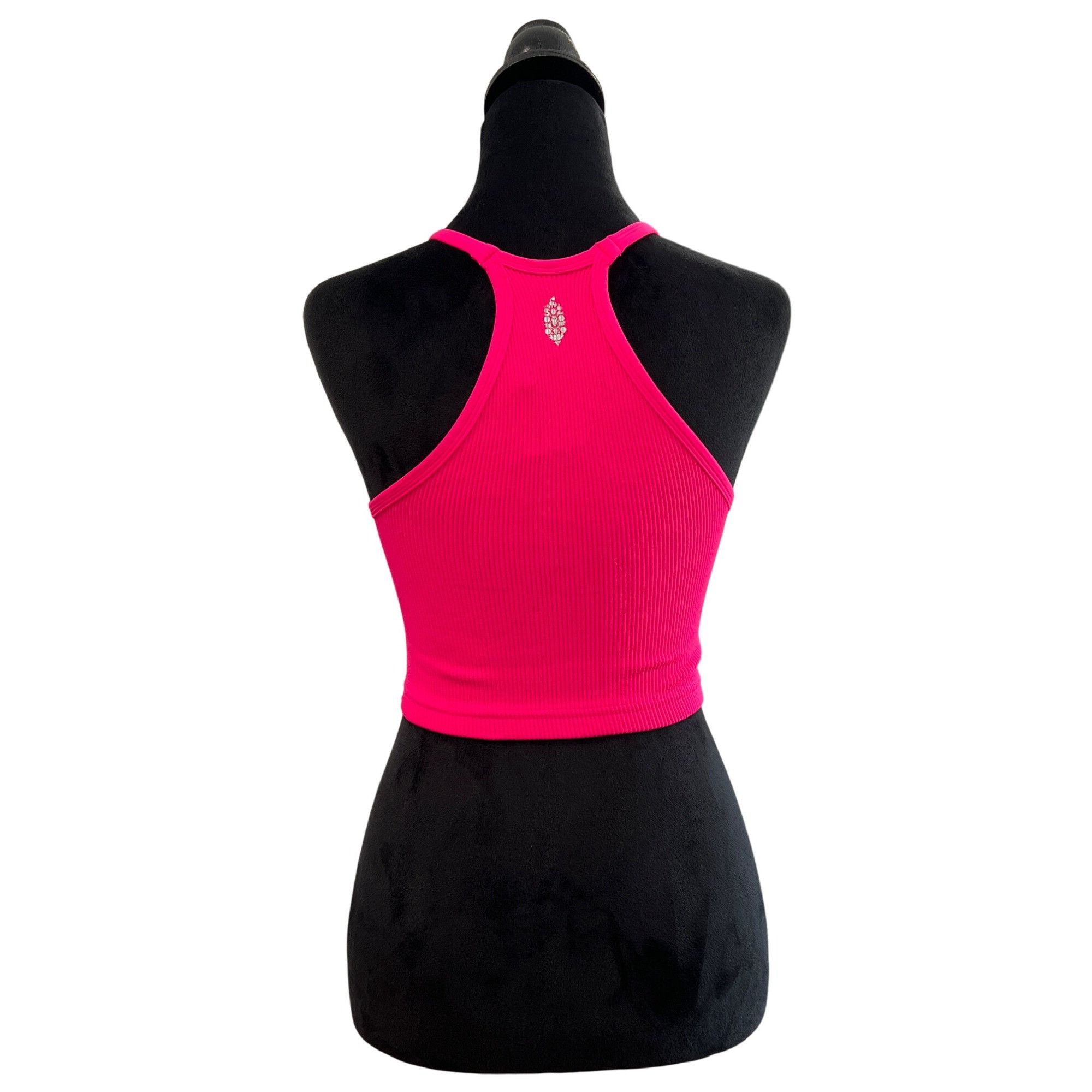 Free People Free people movement Hot Pink Ribbed Racerback Crop Top XS/S Size XS / US 0-2 / IT 36-38 - 3 Thumbnail