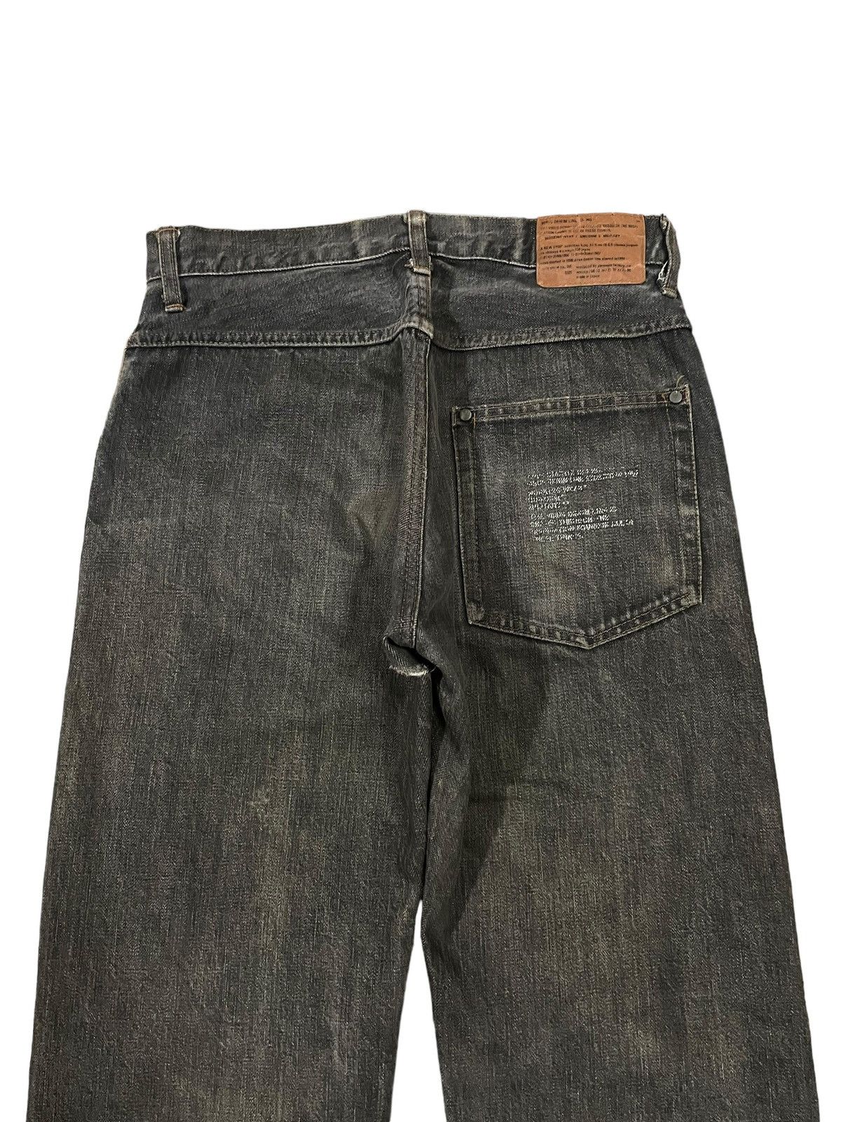 If Six Was Nine Vintage Japanese Virus Denim Paranoia Factory Mud Max Jeans Size US 29 - 8 Thumbnail