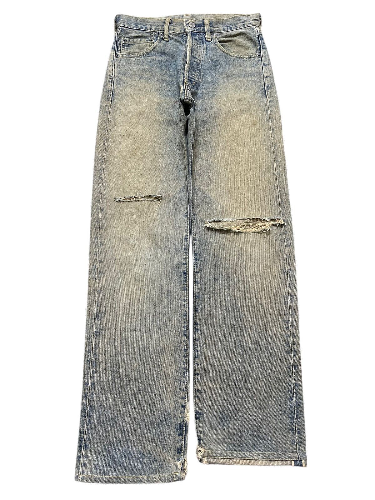 Levi's Vintage 80s Levis 503B Selvedge E Mud Wash Distressed Loose Size US 28 / EU 44 - 1 Thumbnail