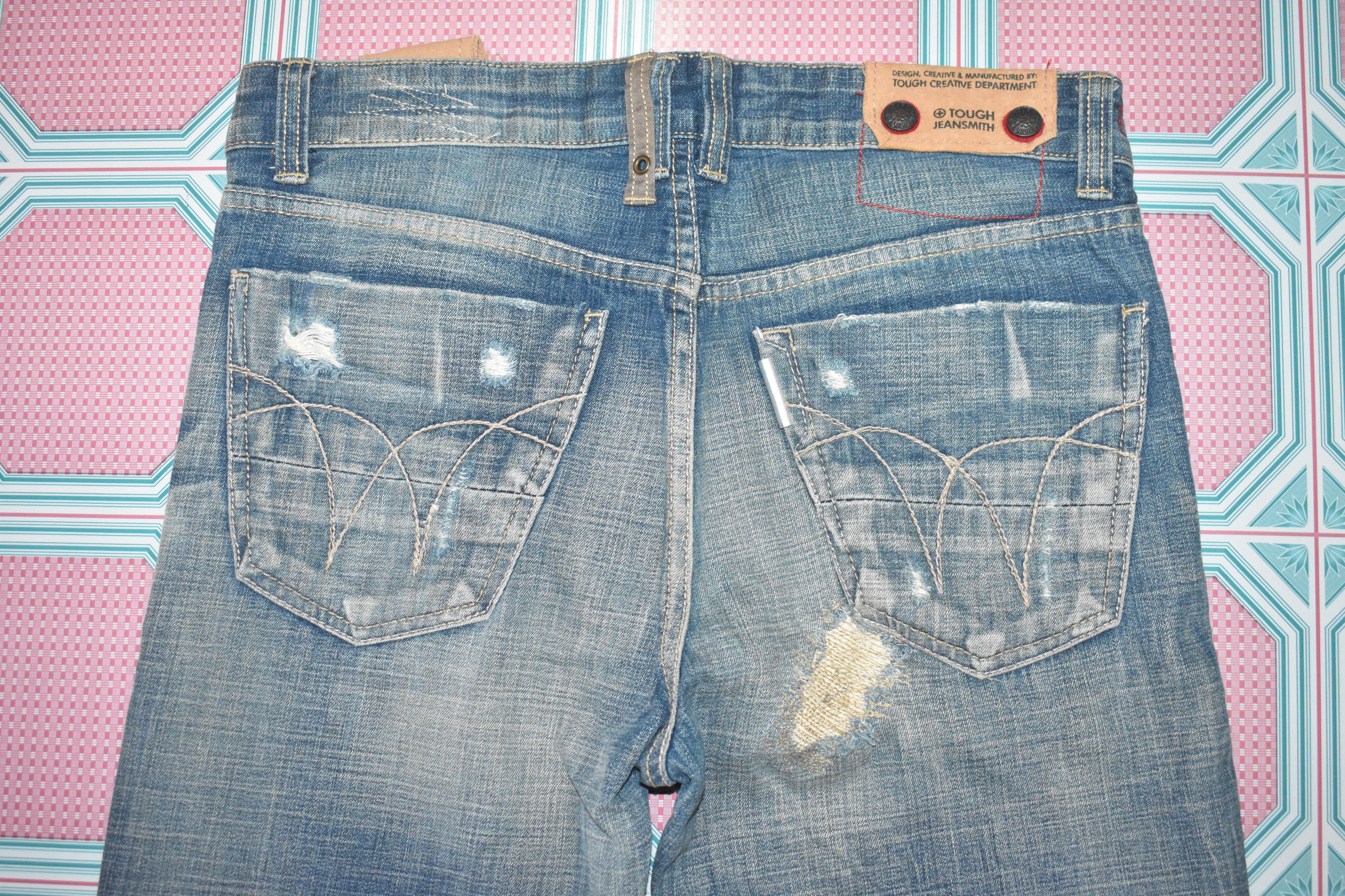 Japanese Brand Flared Tough Jeansmith Patchwork Denim Pants Size US 34 / EU 50 - 9 Thumbnail