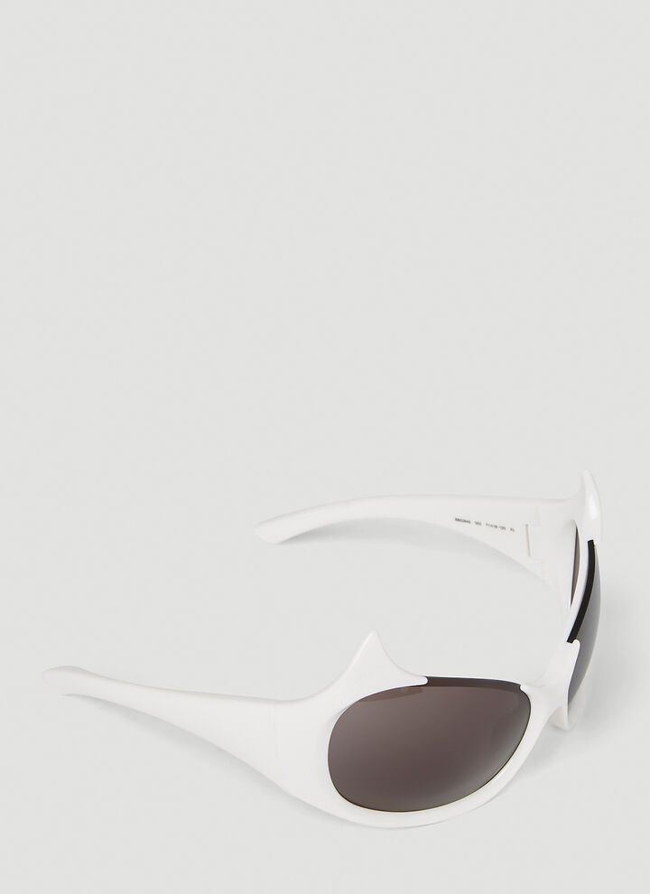 Balenciaga o1bcso1str1024 Size: OS / Gotham Cat Sunglasses in White Size ONE SIZE - 2 Thumbnail