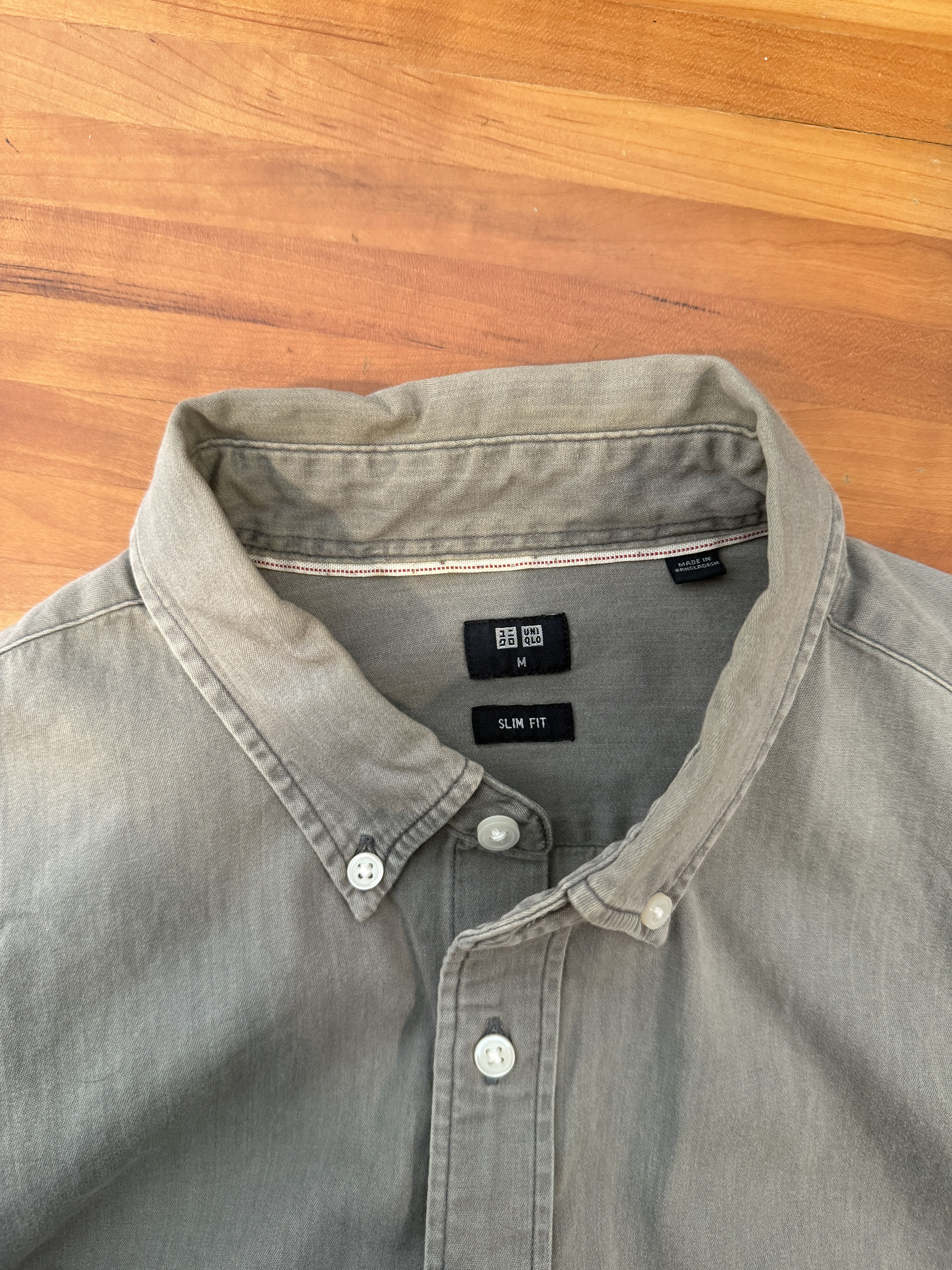 Uniqlo Uniqlo Grey Denim Shirt Size US M / EU 48-50 / 2 - 3 Thumbnail