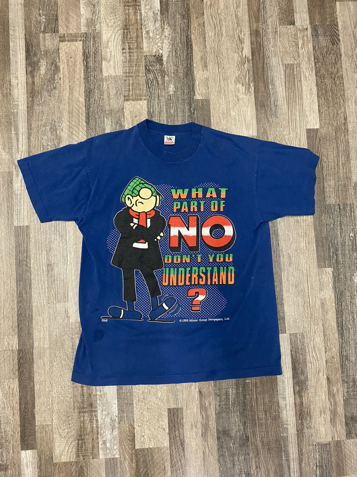 Vintage Vintage 1995 90’s Humor Comedy Single Stitch Tee T Shirt Size US XL / EU 56 / 4 - 1 Thumbnail