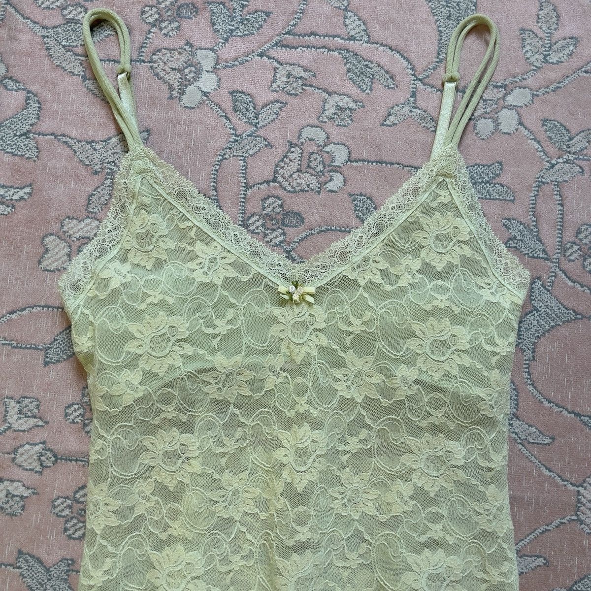 Victoria's Secret Victoria’s Secret Green Floral Mesh Camisole (S–M) Size M / US 6-8 / IT 42-44 - 5 Thumbnail