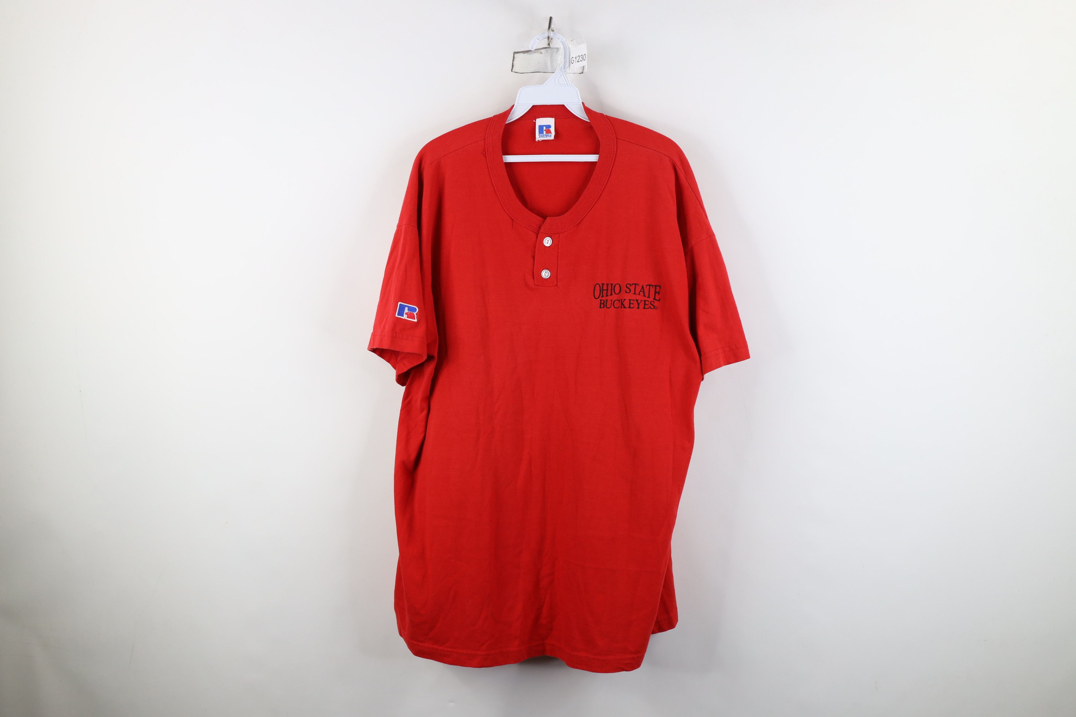 Russell Athletic Vintage 90s Russell Athletic University Henley T-Shirt USA Size US XL / EU 56 / 4 - 1 Thumbnail