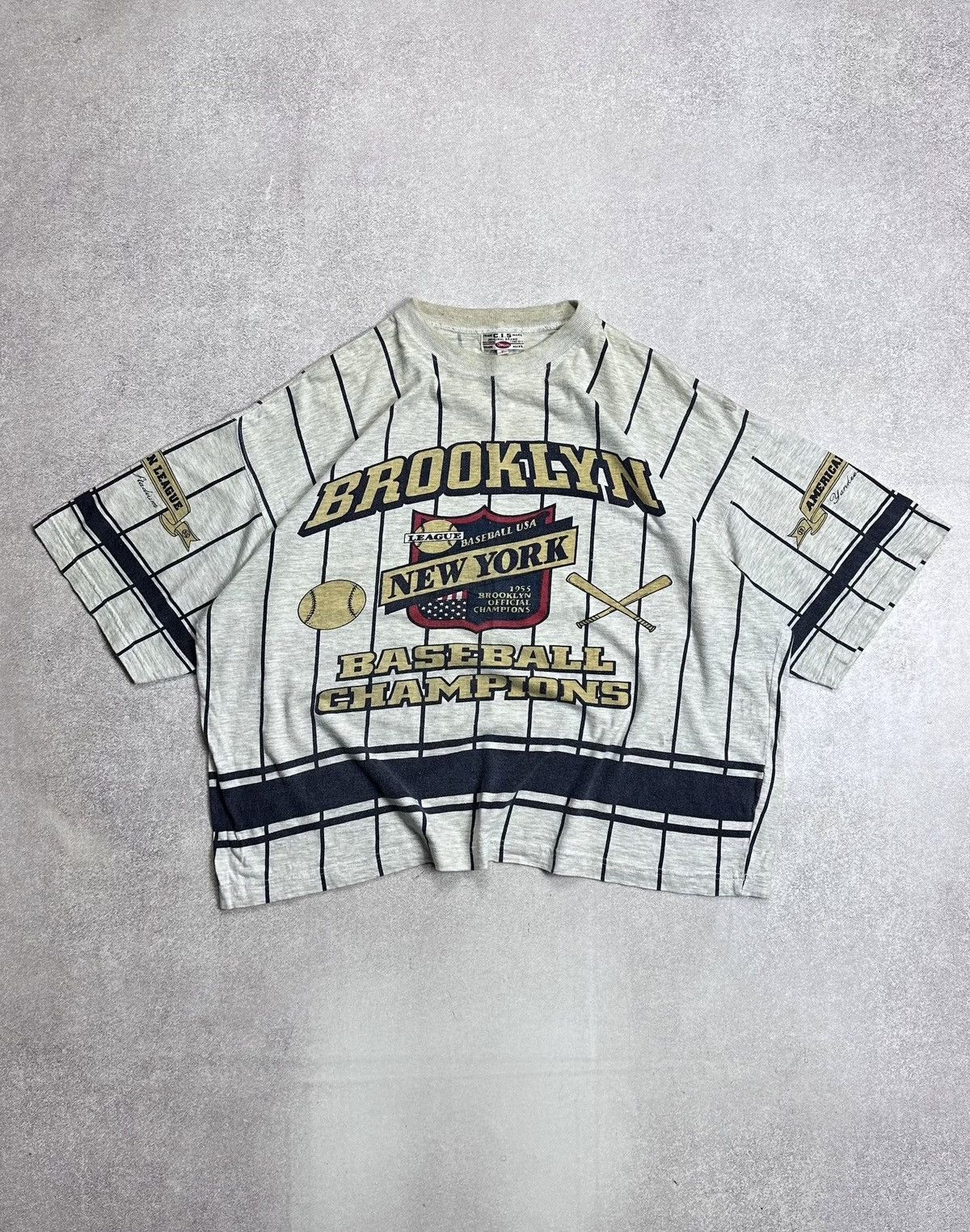 Vintage Vintage 90s Brooklyn Baseball Champions All Over T-shirt l Size US L / EU 52-54 / 3 - 1 Thumbnail