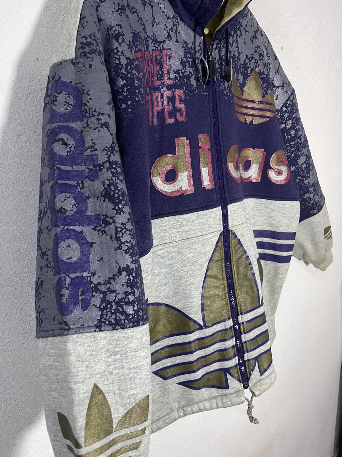 Adidas Vintage 90s Adidas Sherpa Hoodies Jacket Size US XL / EU 56 / 4 - 9 Thumbnail