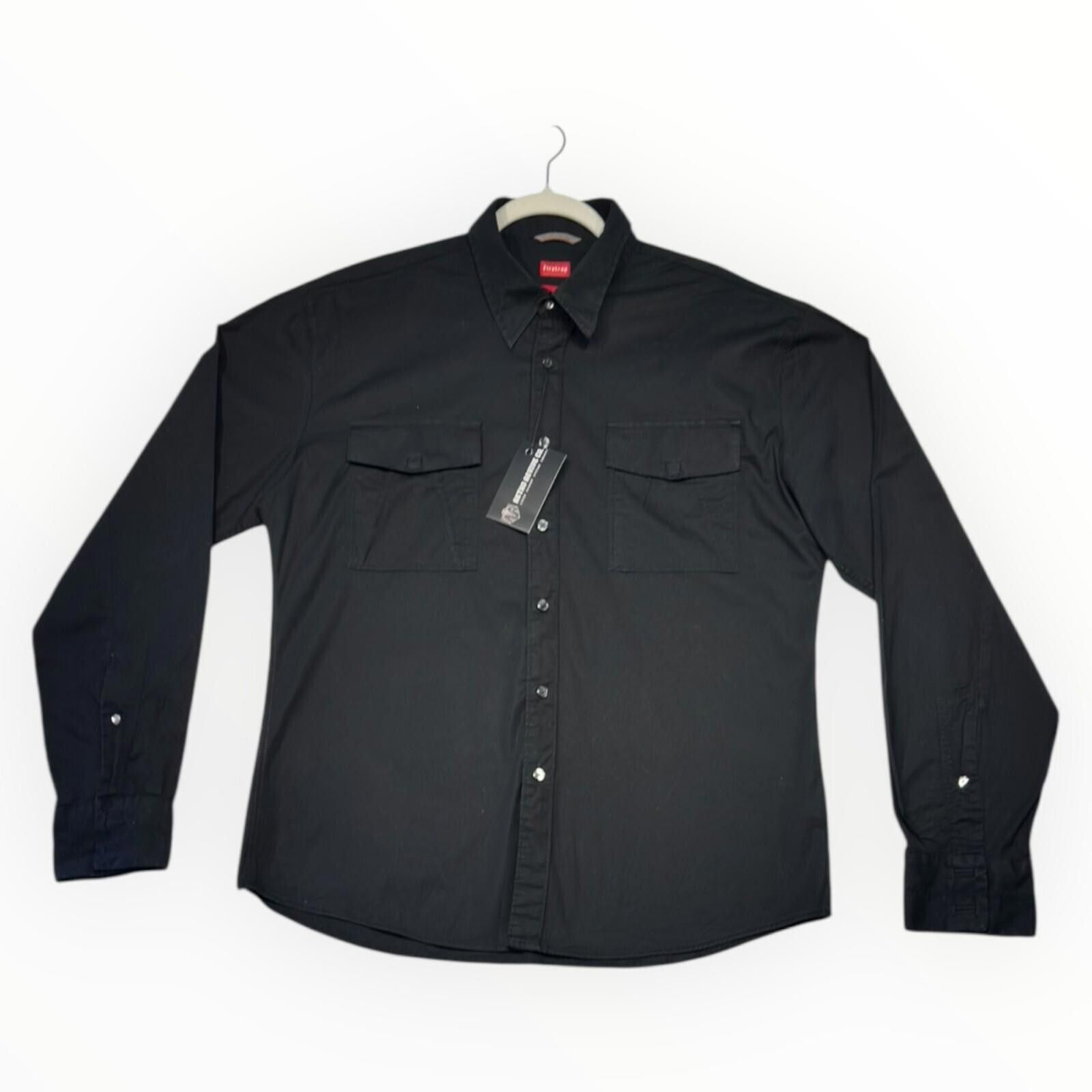 Firetrap Firetrap Shirt Men's UK Size 2XL Black Long Sleeve Size US XXL / EU 58 / 5 - 2 Thumbnail