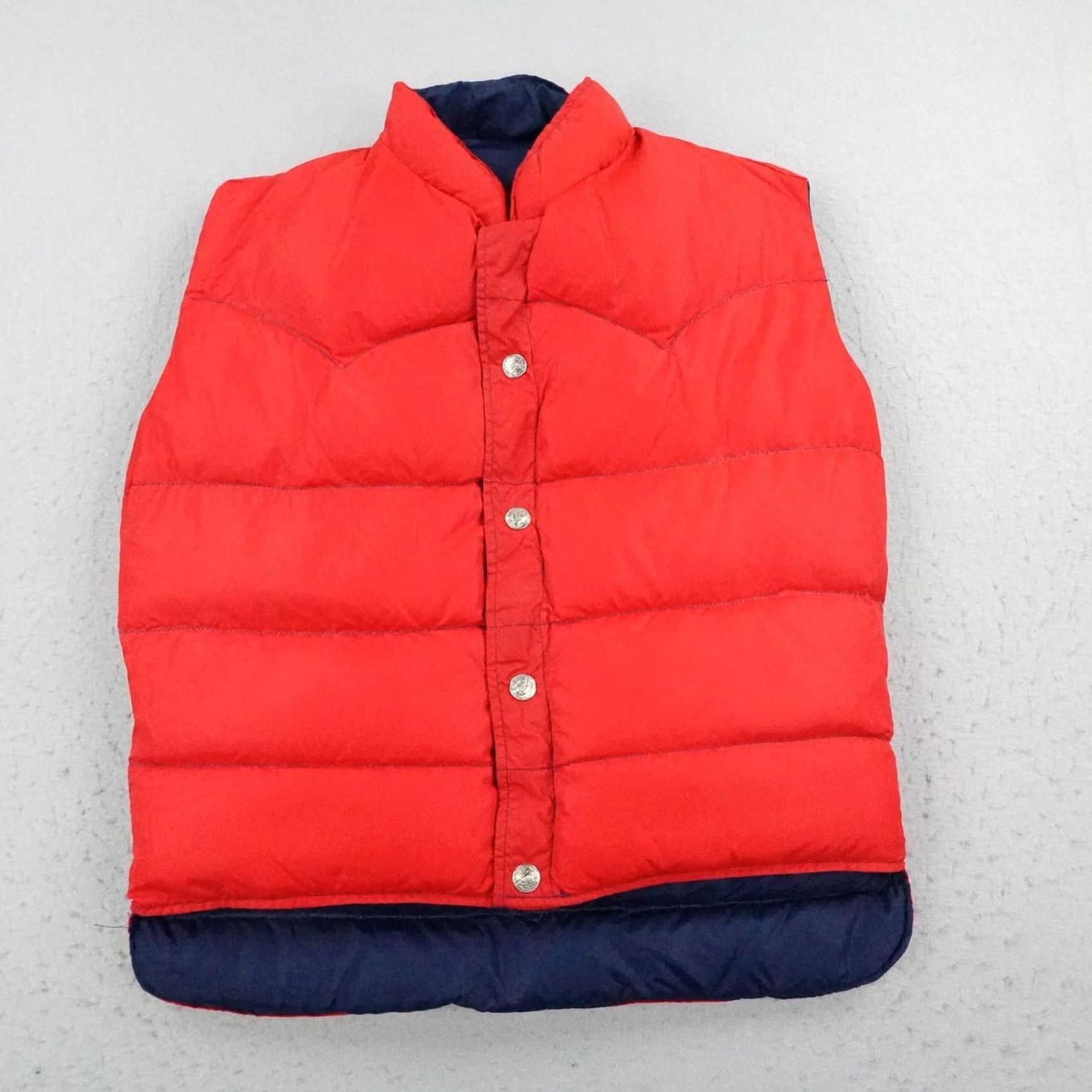 Vintage VINTAGE Miller Vest Mens Small Blue Red Reversible Puffer Gilet Down Western Size US S / EU 44-46 / 1 - 6 Thumbnail