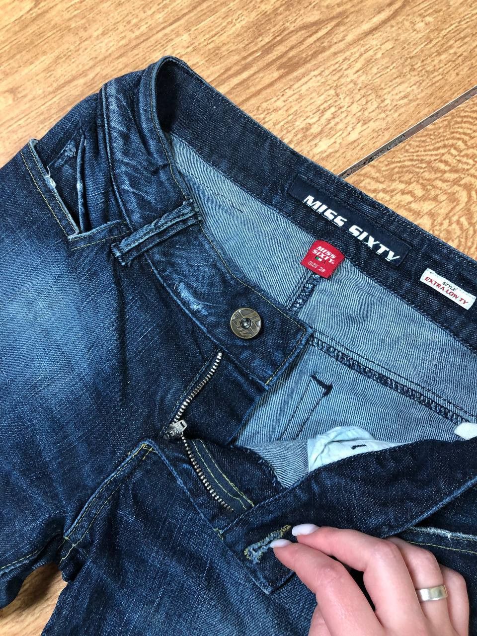 Japanese Brand Dirty Painted Distressed Thrashed Faded Baggy Jeans Y2K Size US 28 / EU 44 - 12 Thumbnail