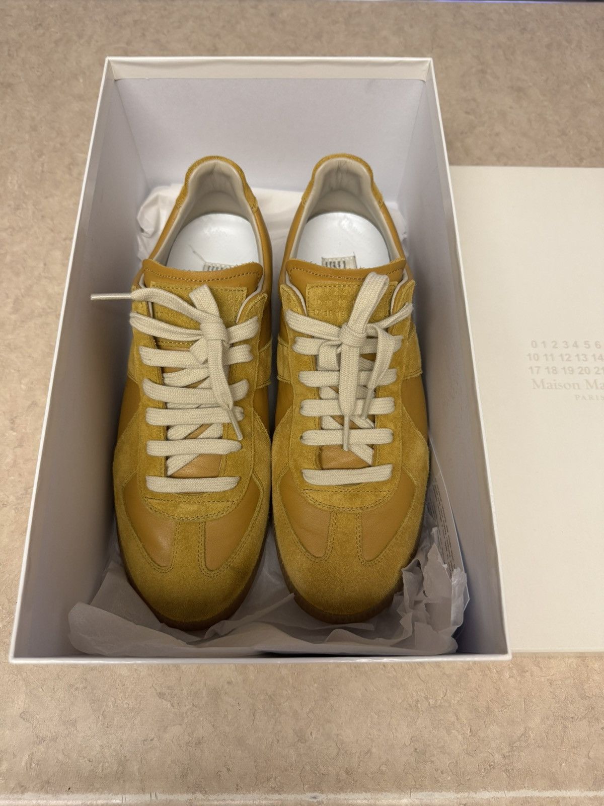 Yellow replica sneakers