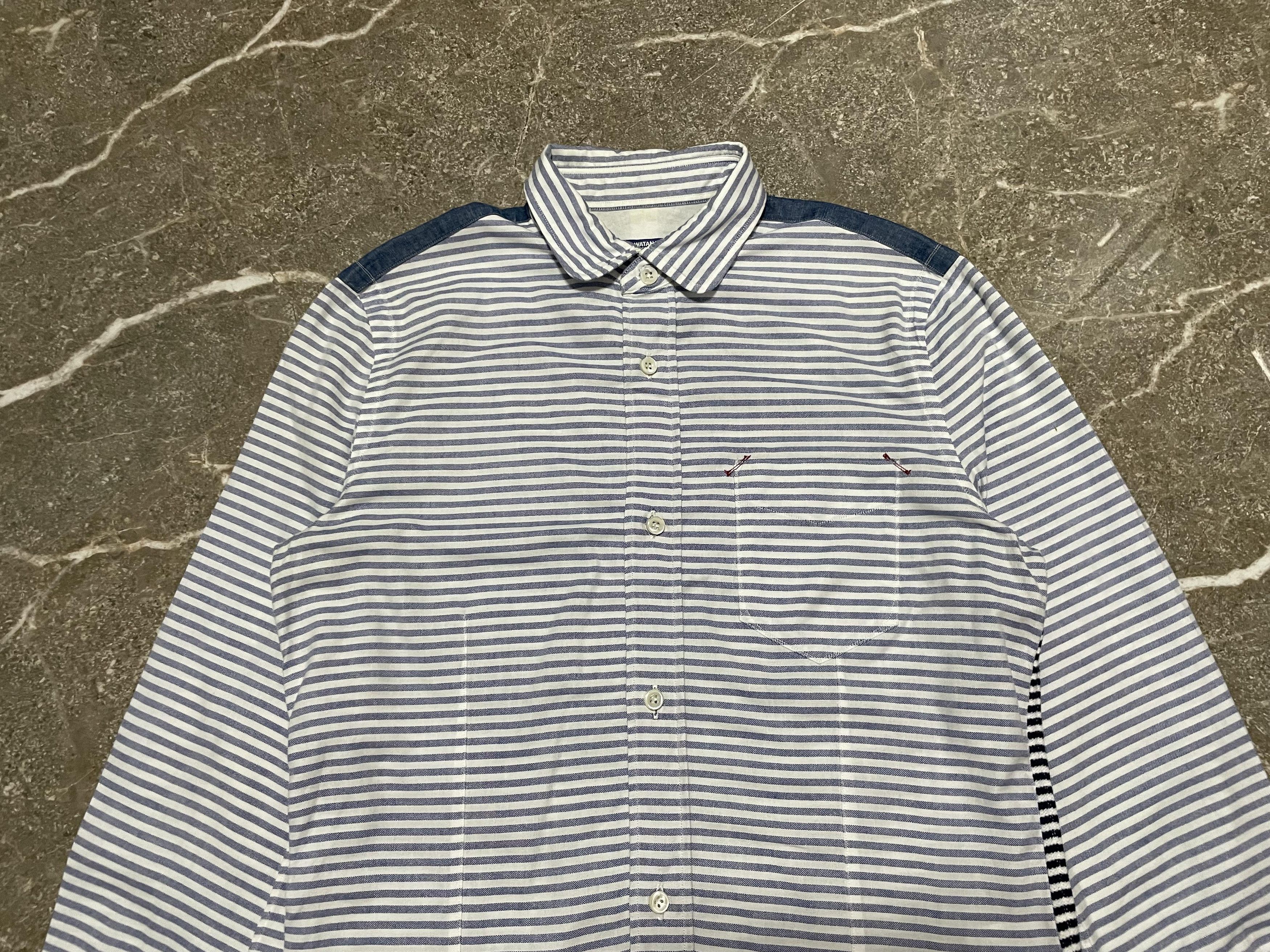 Junya Watanabe Junya Watanabe Man - CDG - Stripe Polo Button Up - AD2010 Size US S / EU 44-46 / 1 - 2 Thumbnail