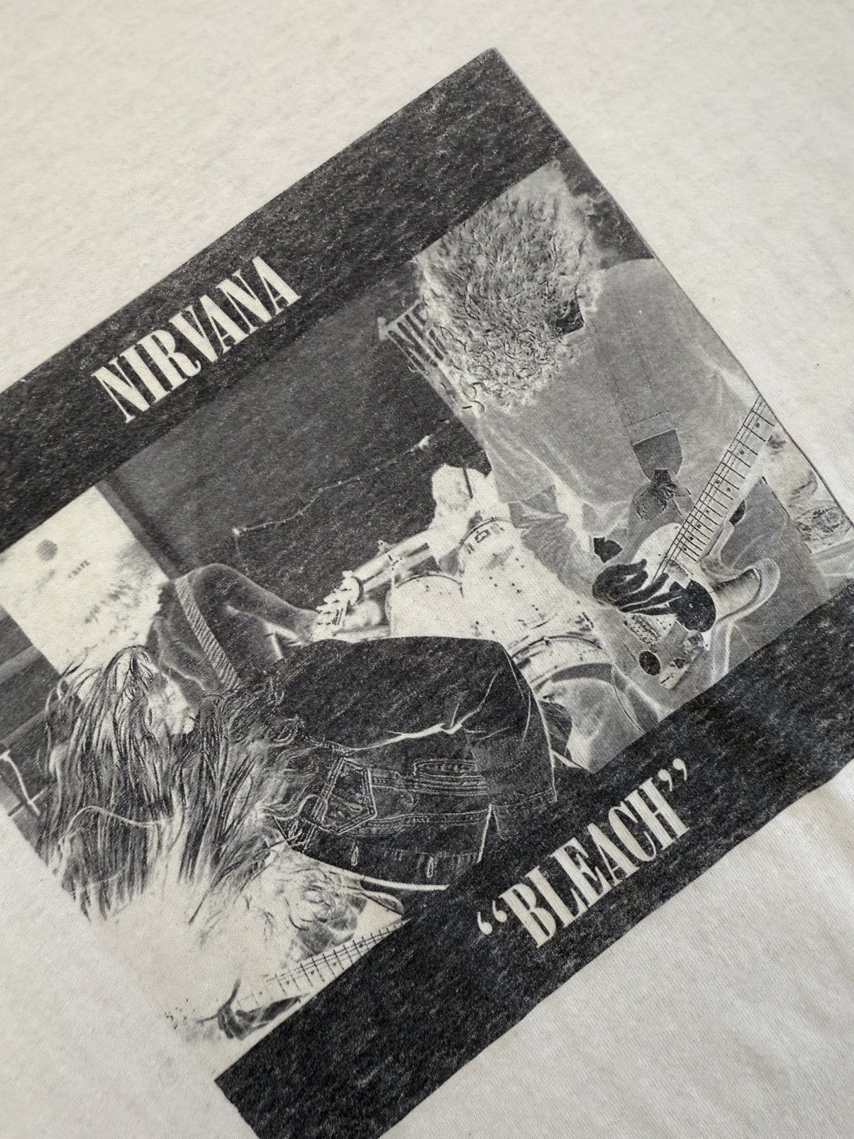 Nirvana 90’s Nirvana Kurt Cobain Bleach Bootleg Distressed Faded Tee Size US XL / EU 56 / 4 - 4 Thumbnail