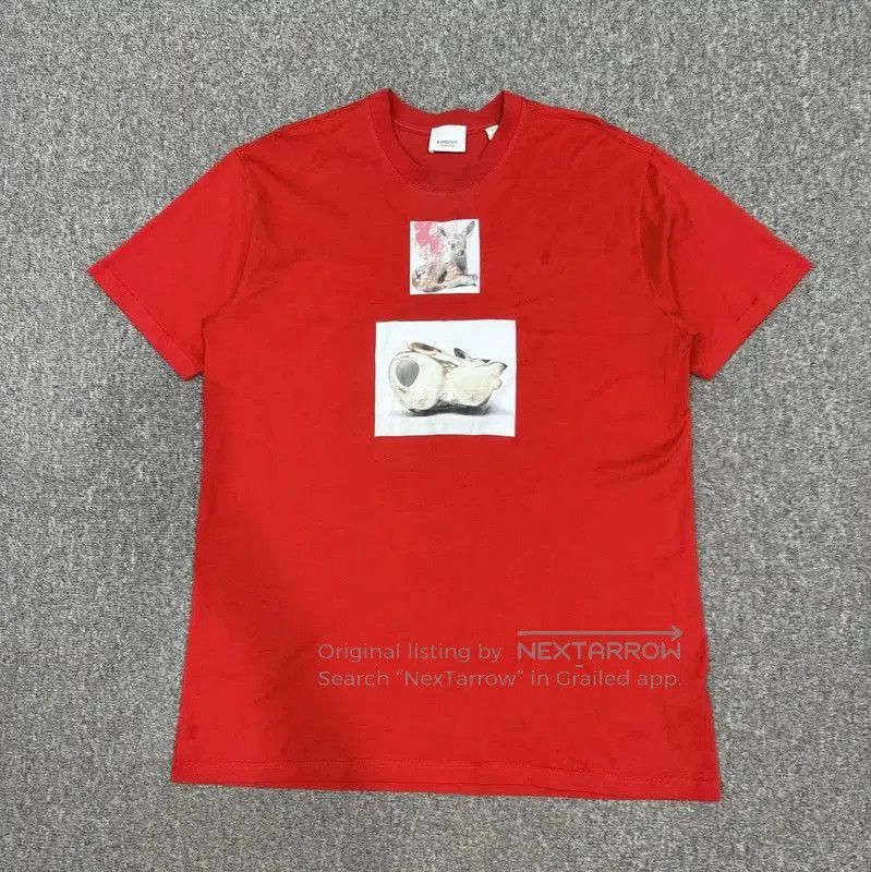 Burberry Burberry Red Cotton Men's T-Shirt. Size US S / EU 44-46 / 1 - 1 Thumbnail