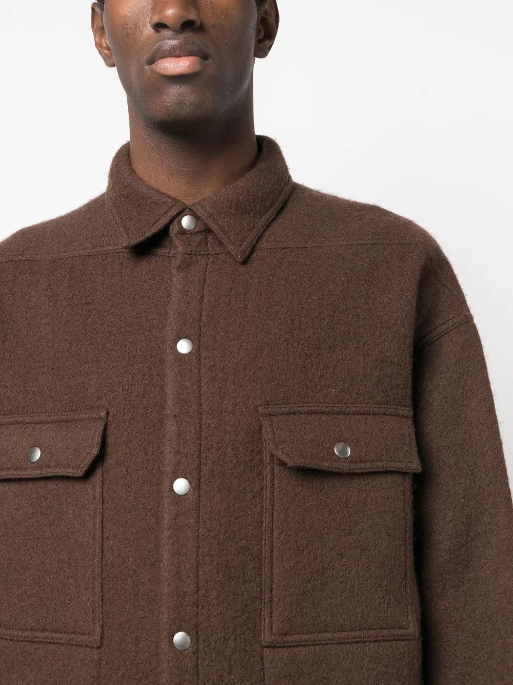 Rick Owens o1y0325 Coat in Dark Brown Size US M / EU 48-50 / 2 - 2 Thumbnail