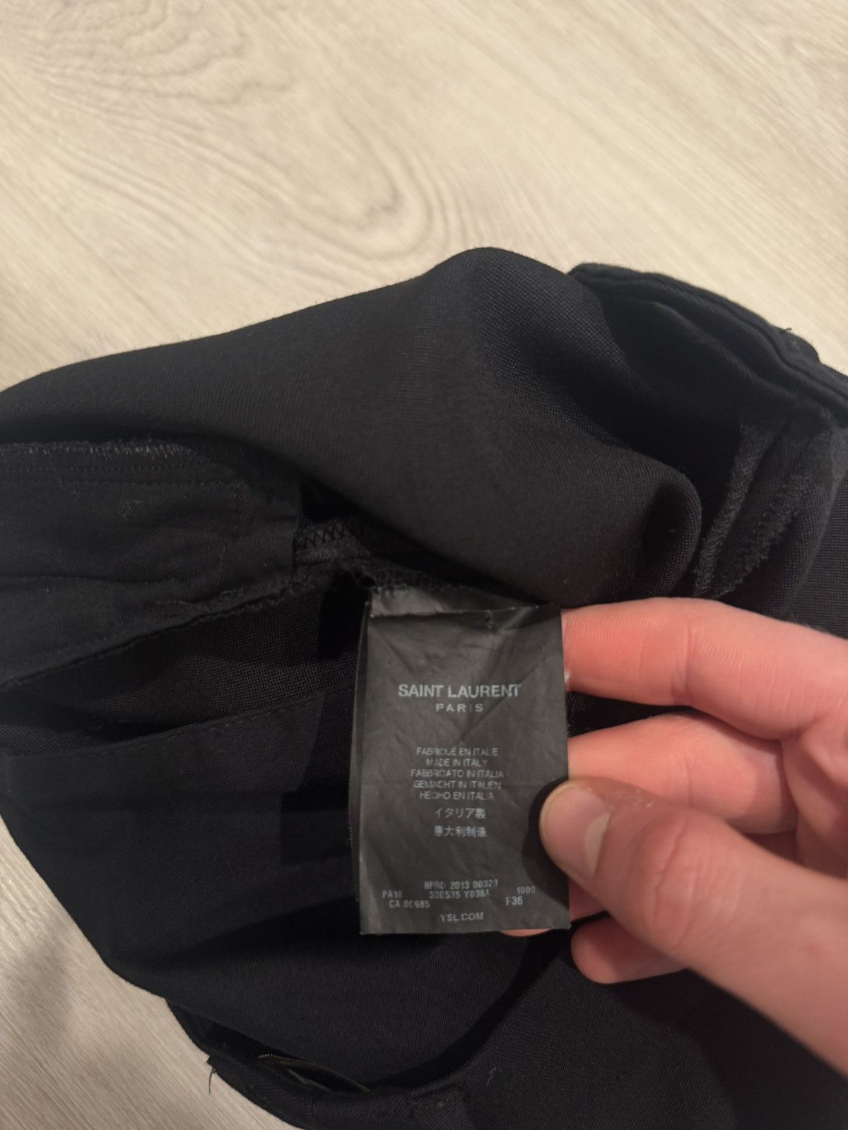 Saint Laurent Paris s/s 2013 wool silk side seam dress pants Size US 28 / EU 44 - 7 Thumbnail