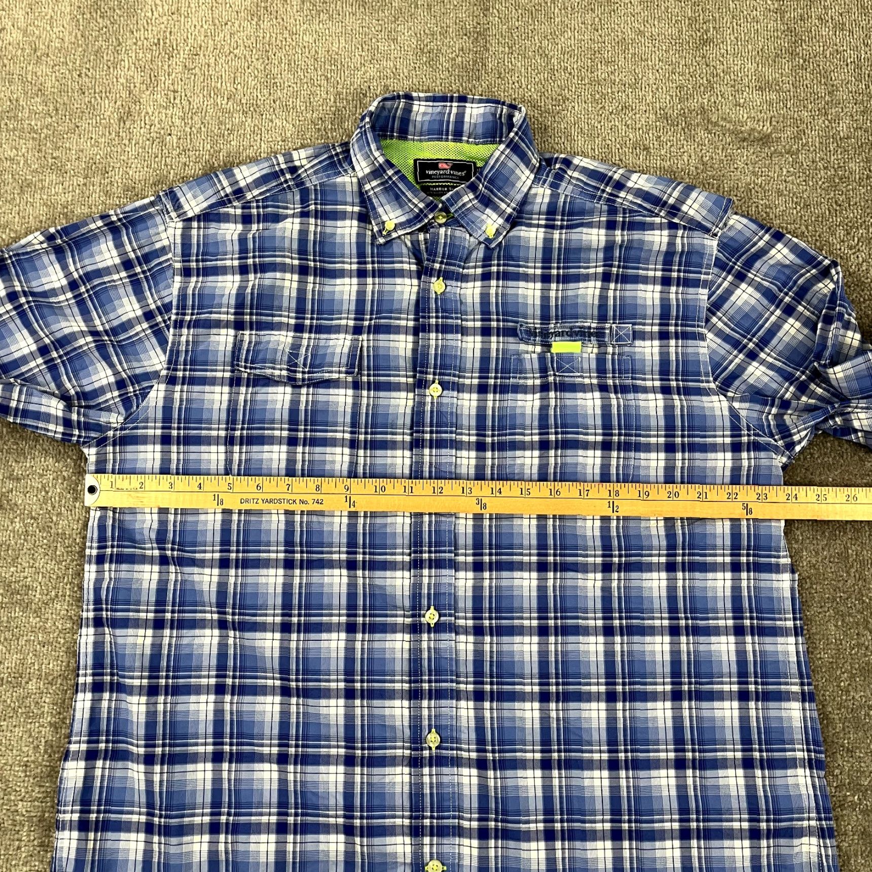 Vineyard Vines VINEYARD VINES Harbor Shirt Mens Large Plaid Nylon Performance Fishing Vented Shirt Size US L / EU 52-54 / 3 - 5 Thumbnail