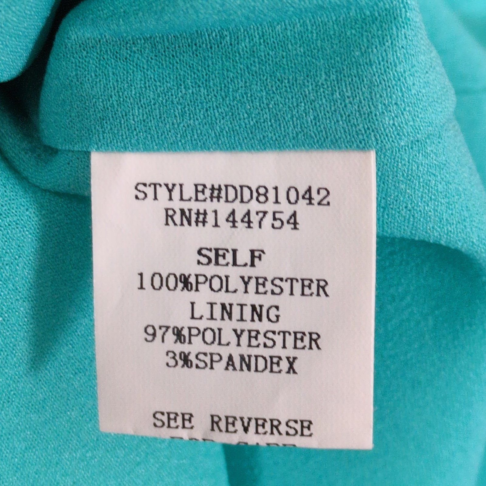 Other Davi & Dani Sz L Flutter Sleeve Teal Maxi Babydoll Dress Size L / US 10 / IT 46 - 5 Thumbnail