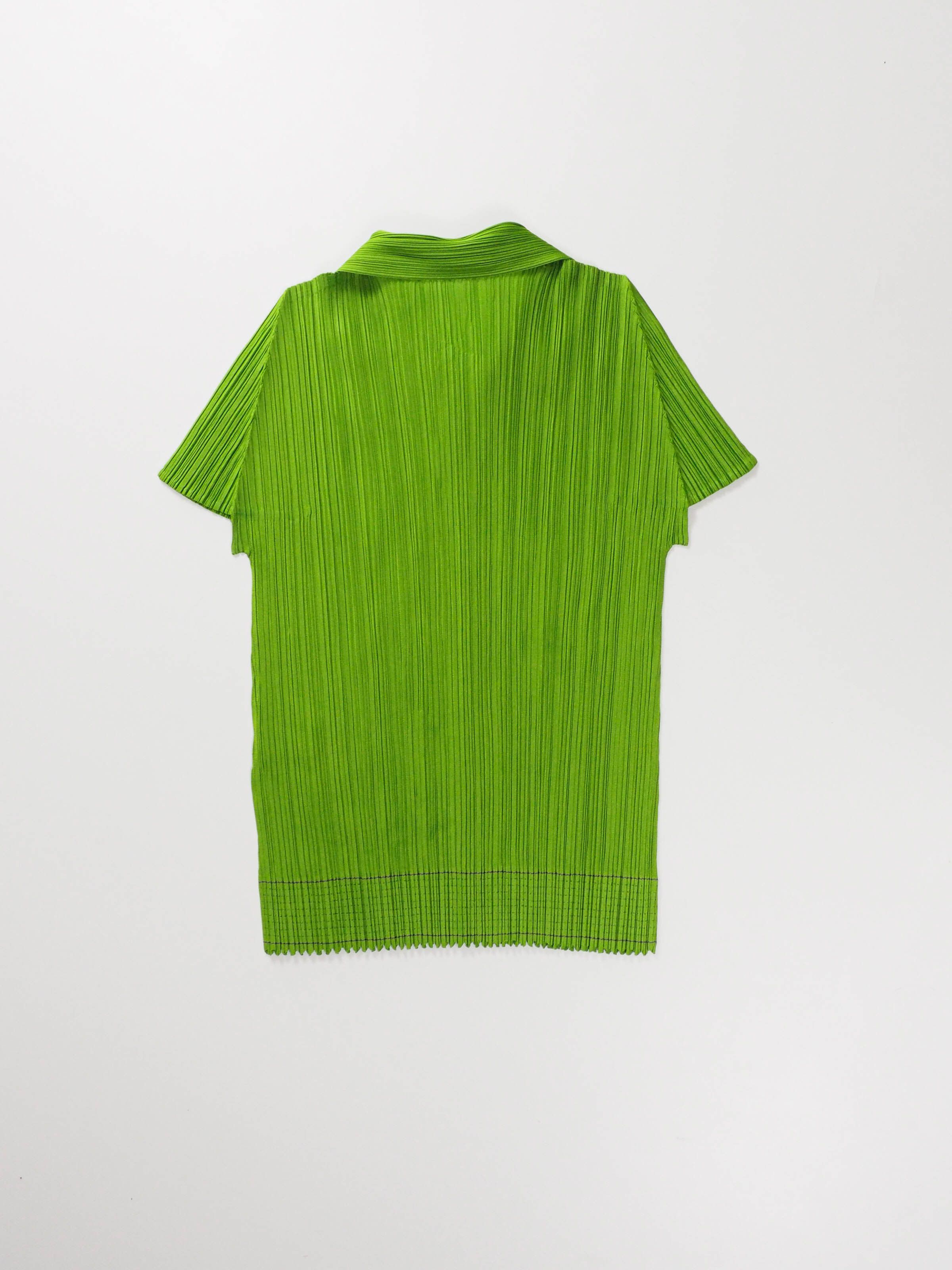 Pleats Please Issey Miyake Pleats Please Issey Miyake Pleated Polo Top Size L / US 10 / IT 46 - 10 Thumbnail