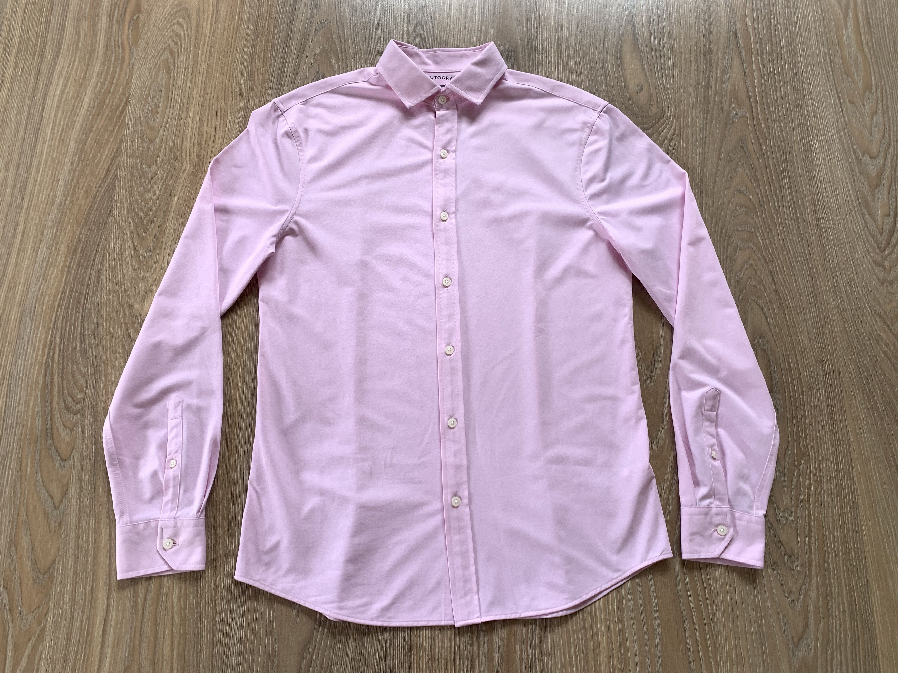 Marks & Spencer Autograph Marks and Spencer Stretch Pink Formal Shirt Size US M / EU 48-50 / 2 - 2 Thumbnail