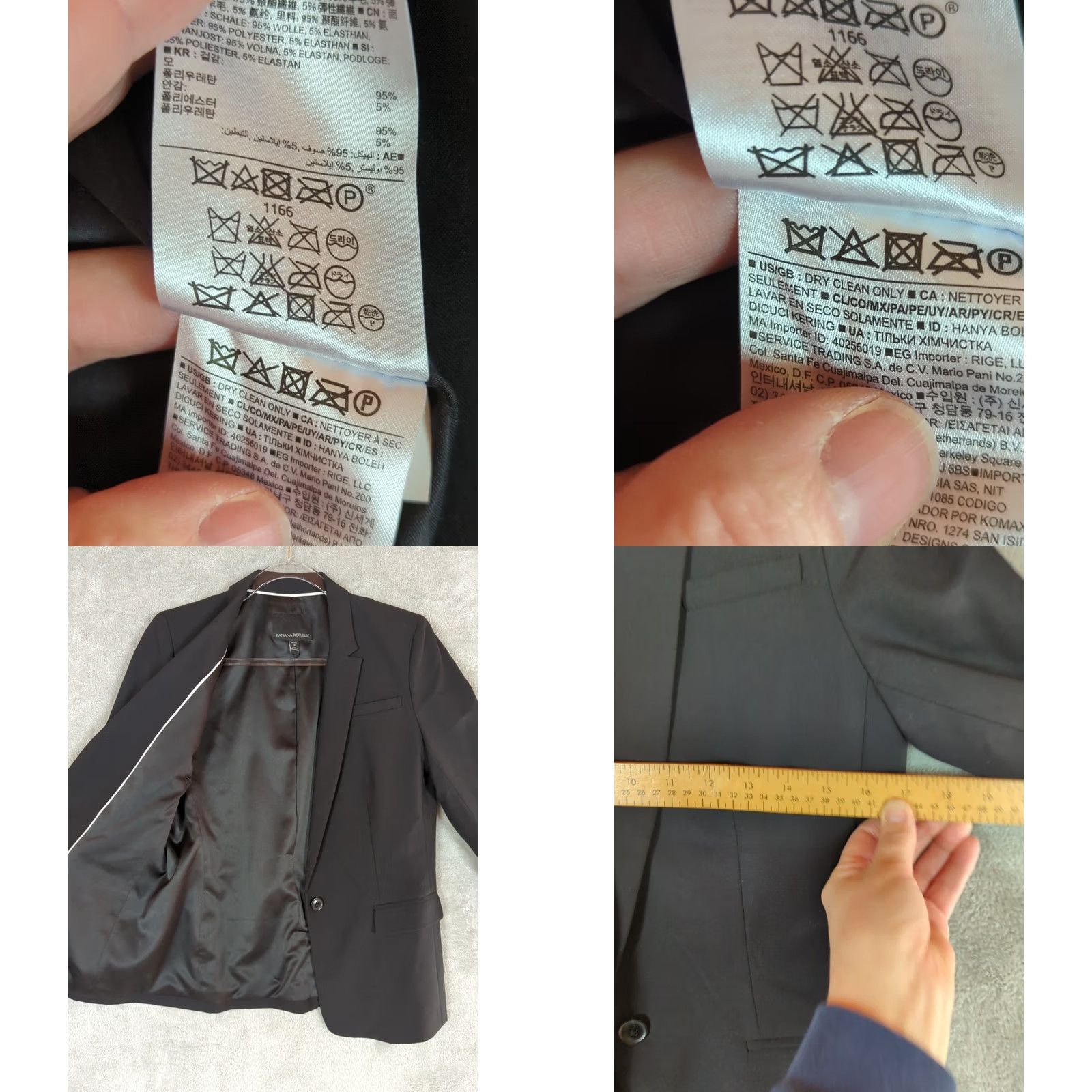 Banana Republic Banana Republic Wool Blazer Women 6P Petite Black Single Button Basic Jacket Knit Lined Pockets Wool Blazer for Business Fall Winter Mens? No Size M / US 6-8 / IT 42-44 - 8 Thumbnail
