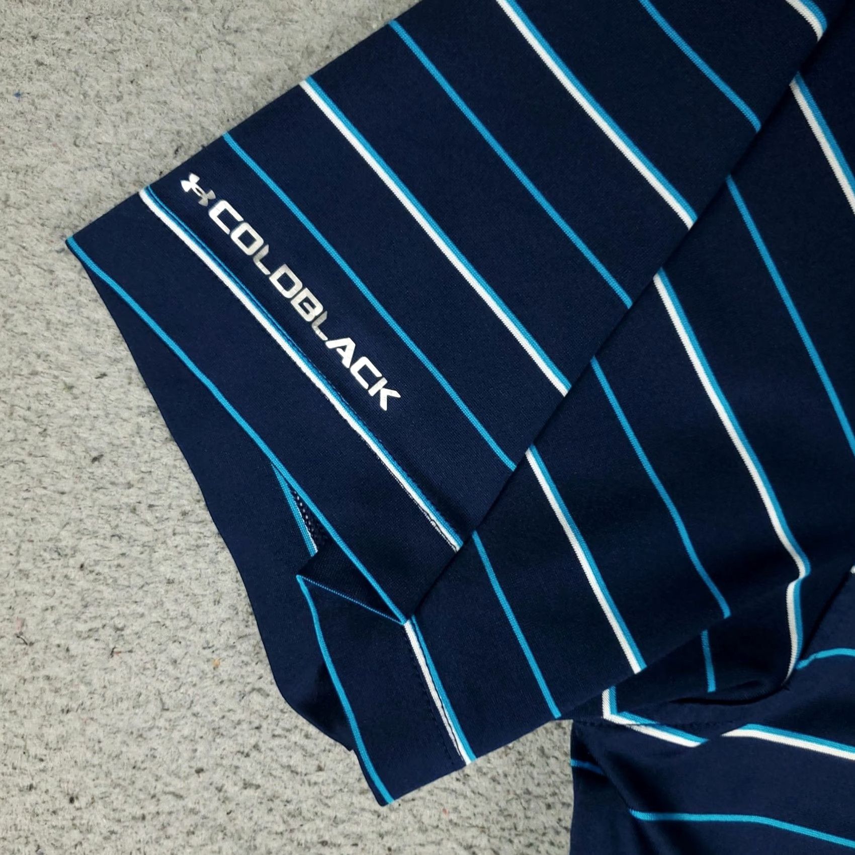 Under Armour Under Armour Polo Shirt Mens XL Blue Striped Short Sleeve Golf Casual Button Collar Logo Modern Preppy Sports Mens XL Blue Polo Size US XL / EU 56 / 4 - 3 Thumbnail