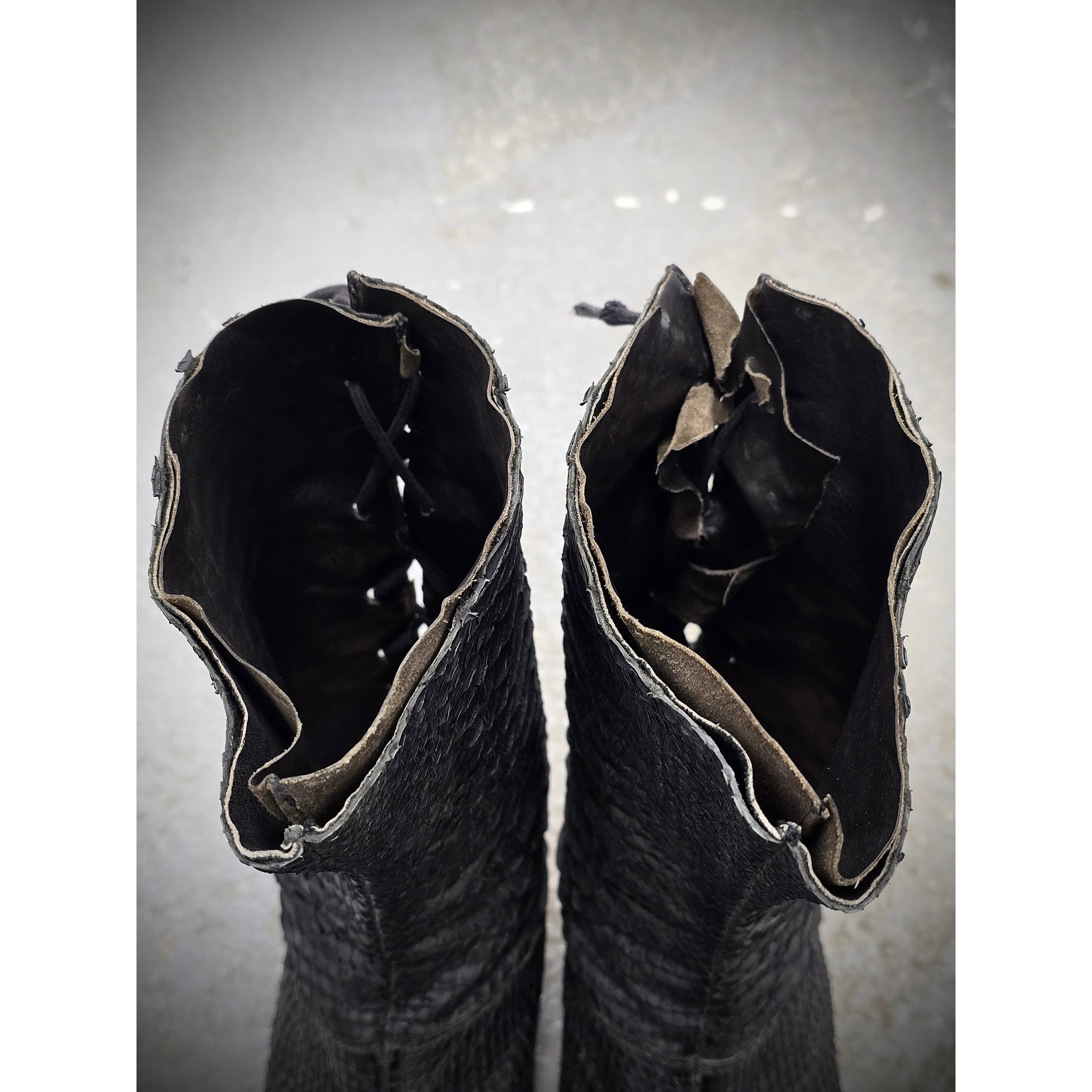 Carpe Diem Carpe Diem Early Charcoal Python Skin Back-Lace Boots Size US 10 / EU 43 - 9 Thumbnail