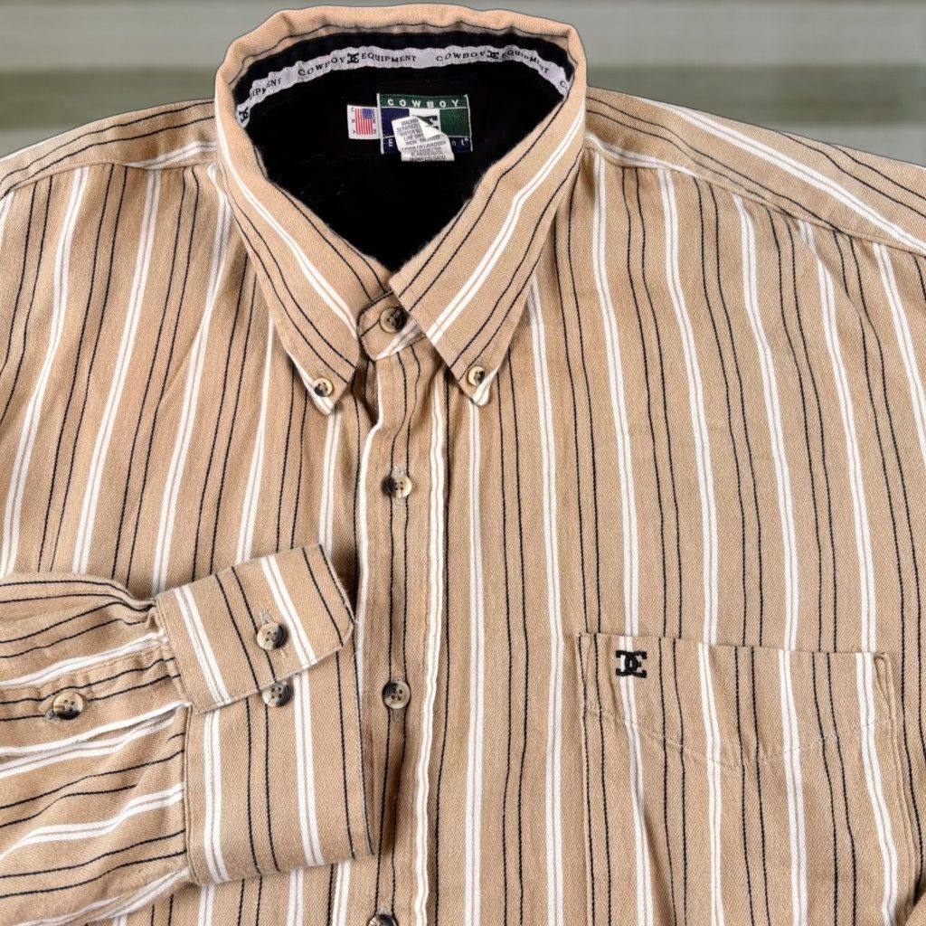 Vintage VINTAGE DC Cowboy Equipment Shirt Men’s 2XL Beige Long Tail Western Made USA Size US XXL / EU 58 / 5 - 1 Thumbnail